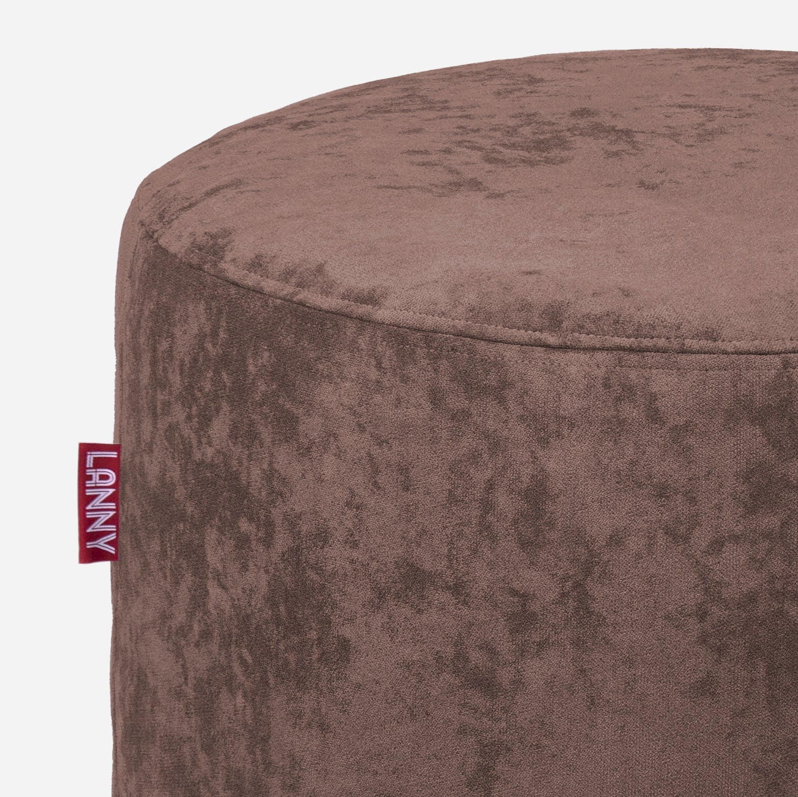 Medium Aldo Brown Pouf - Lanny Beanbag - Ottomans