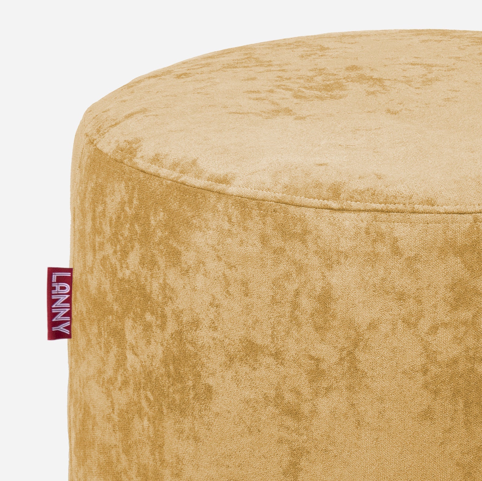 Medium Aldo Mustard Pouf - Lanny Beanbag - Ottomans