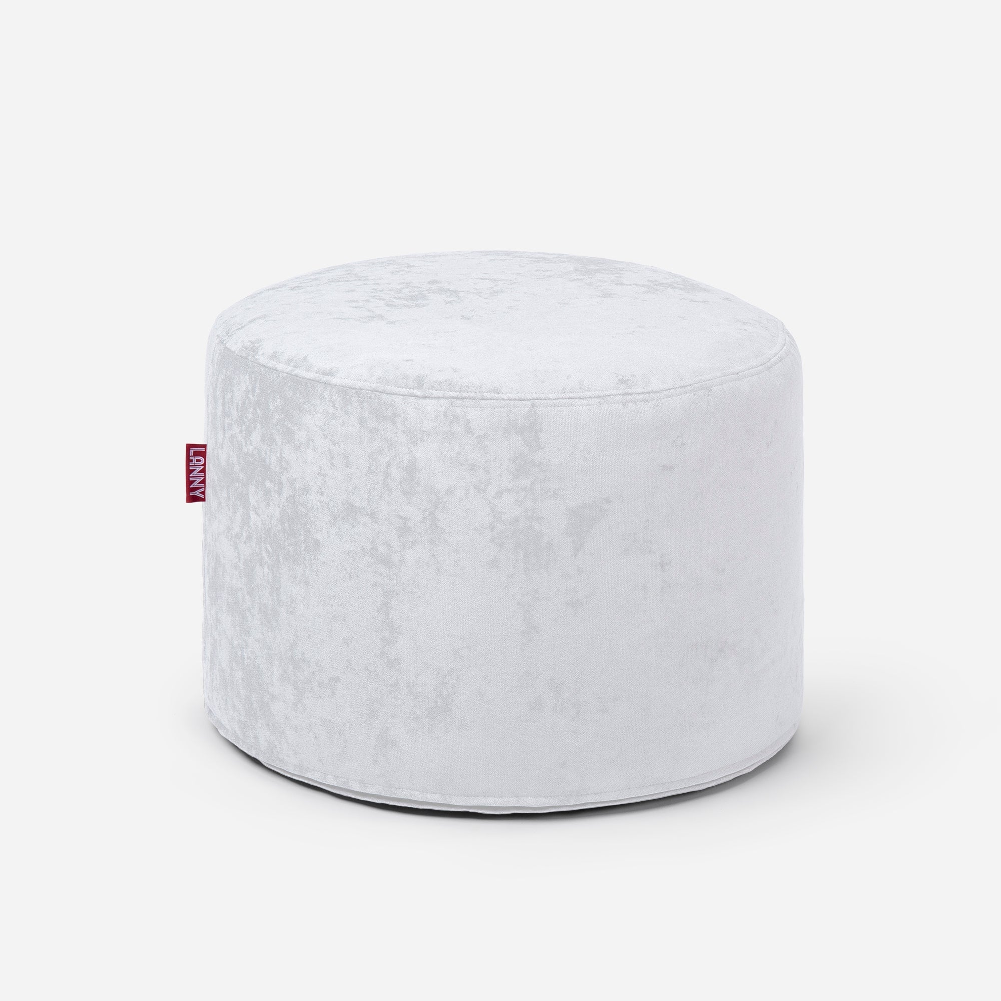 Medium Aldo White Pouf - Lanny Beanbag - Ottomans
