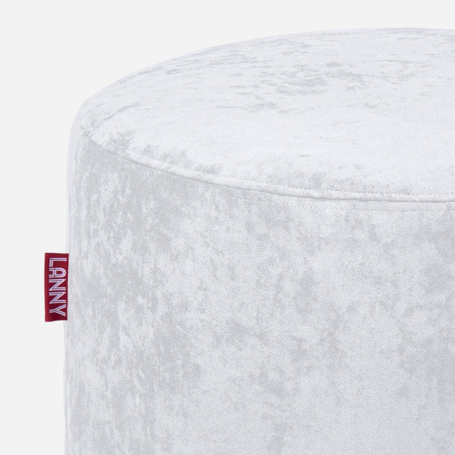 Medium Aldo White Pouf - Lanny Beanbag - Ottomans