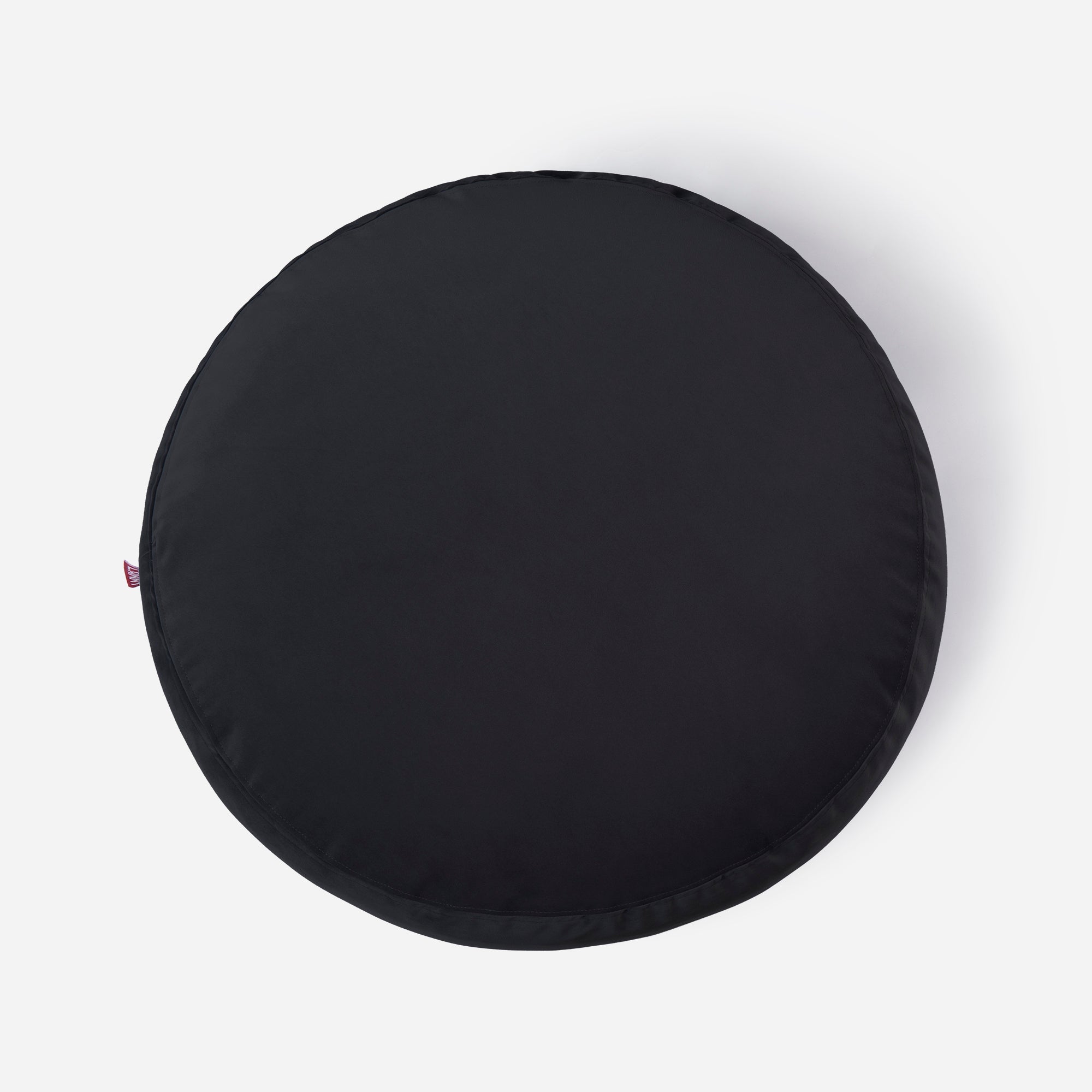 Medium Velvet Black Pouf - Lanny Beanbag - Ottomans