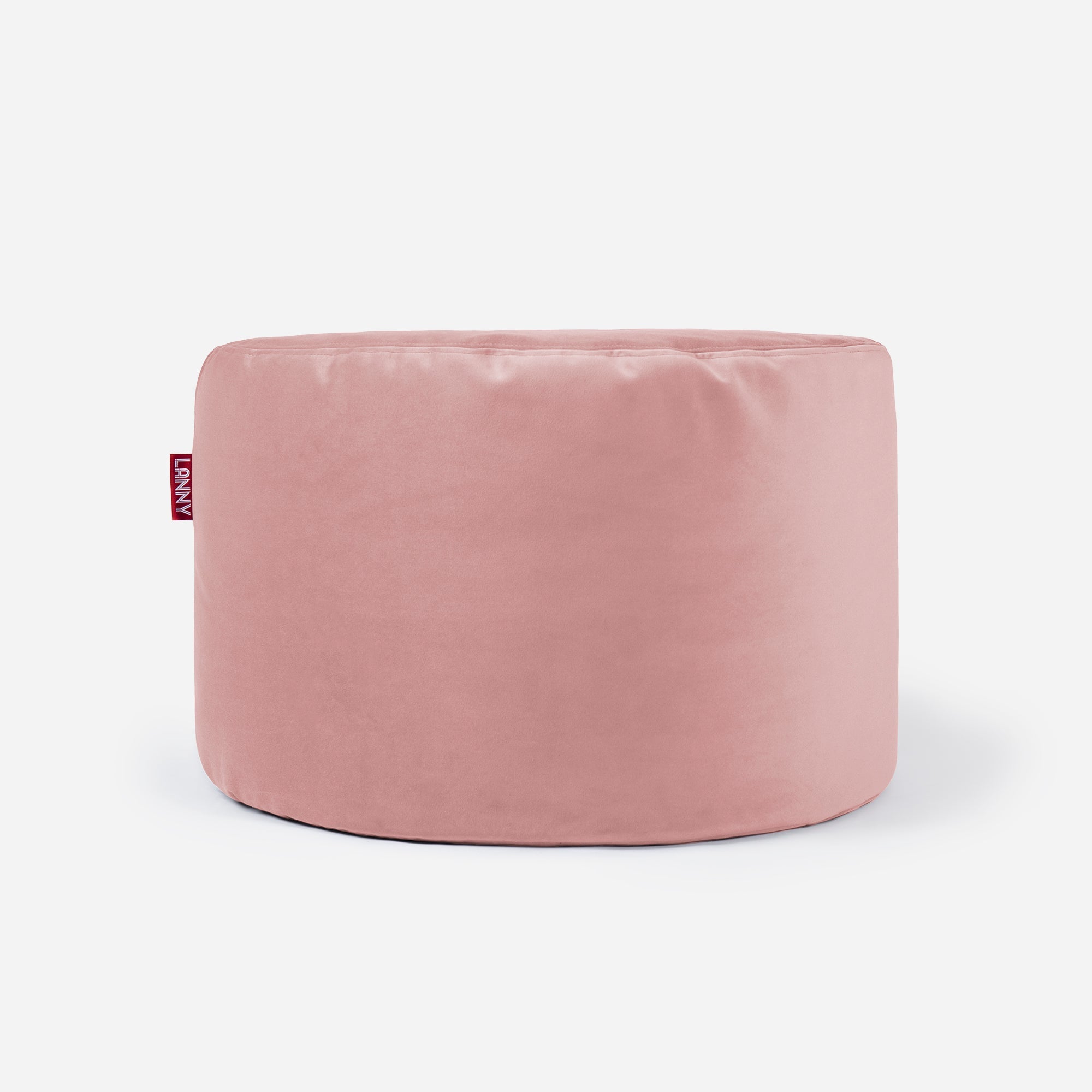 Medium Velvet Pink Pouf - Lanny Beanbag - Ottomans