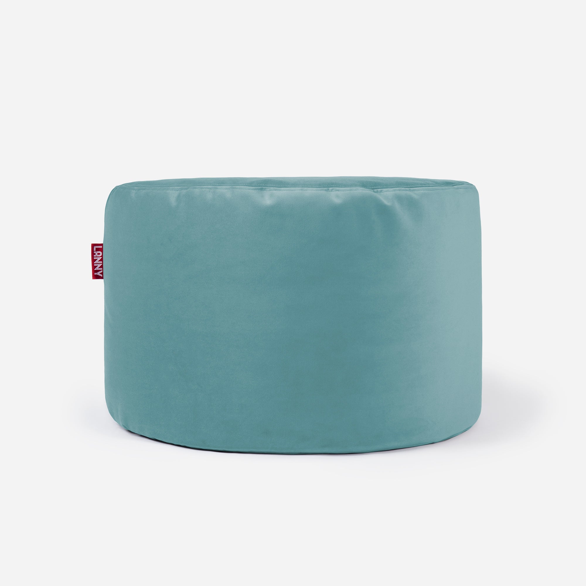 Medium Velvet Turquoise Pouf - Lanny Beanbag - Ottomans