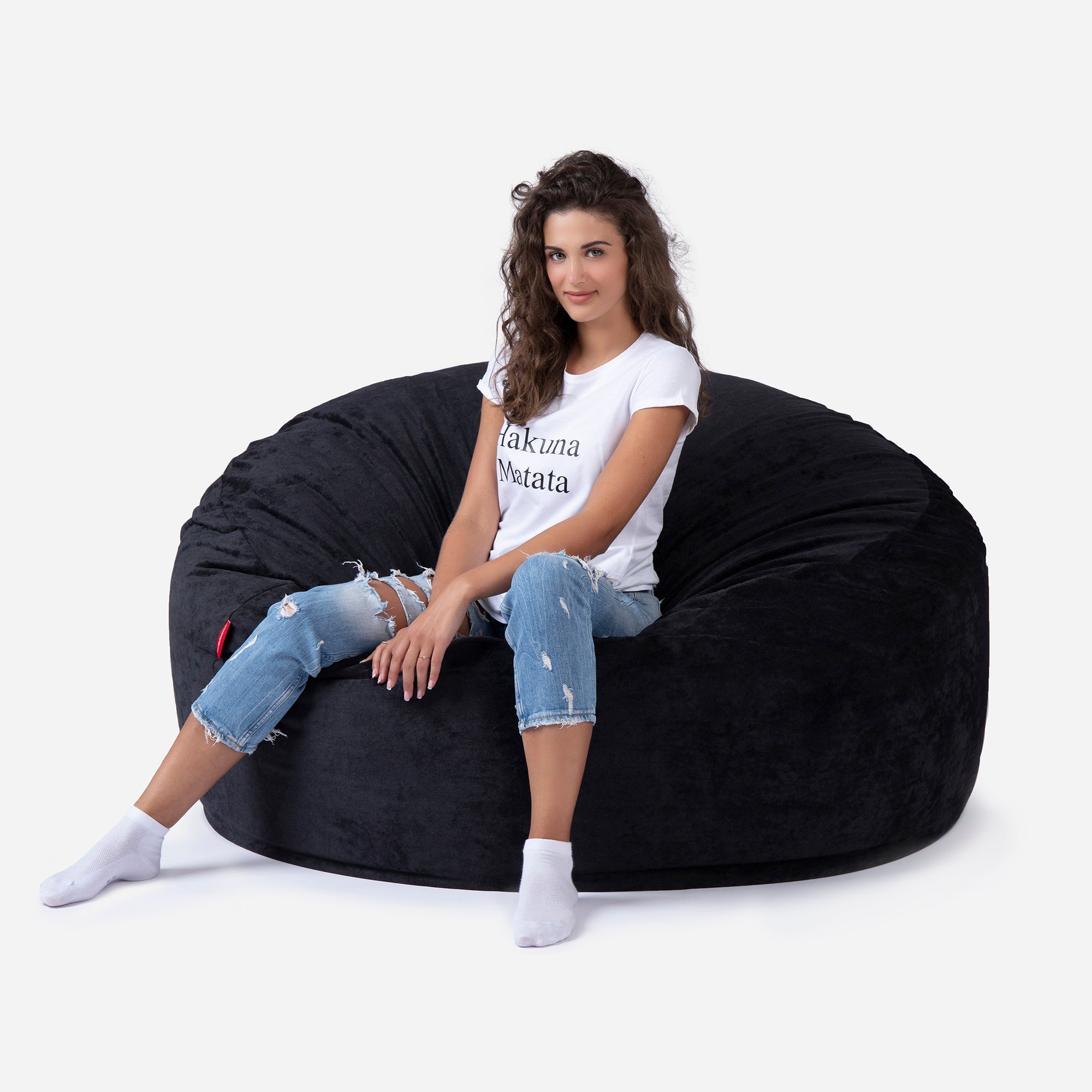Original Large Aldo Black Bean Bag - Lanny Beanbag - Bean Bag Chairs