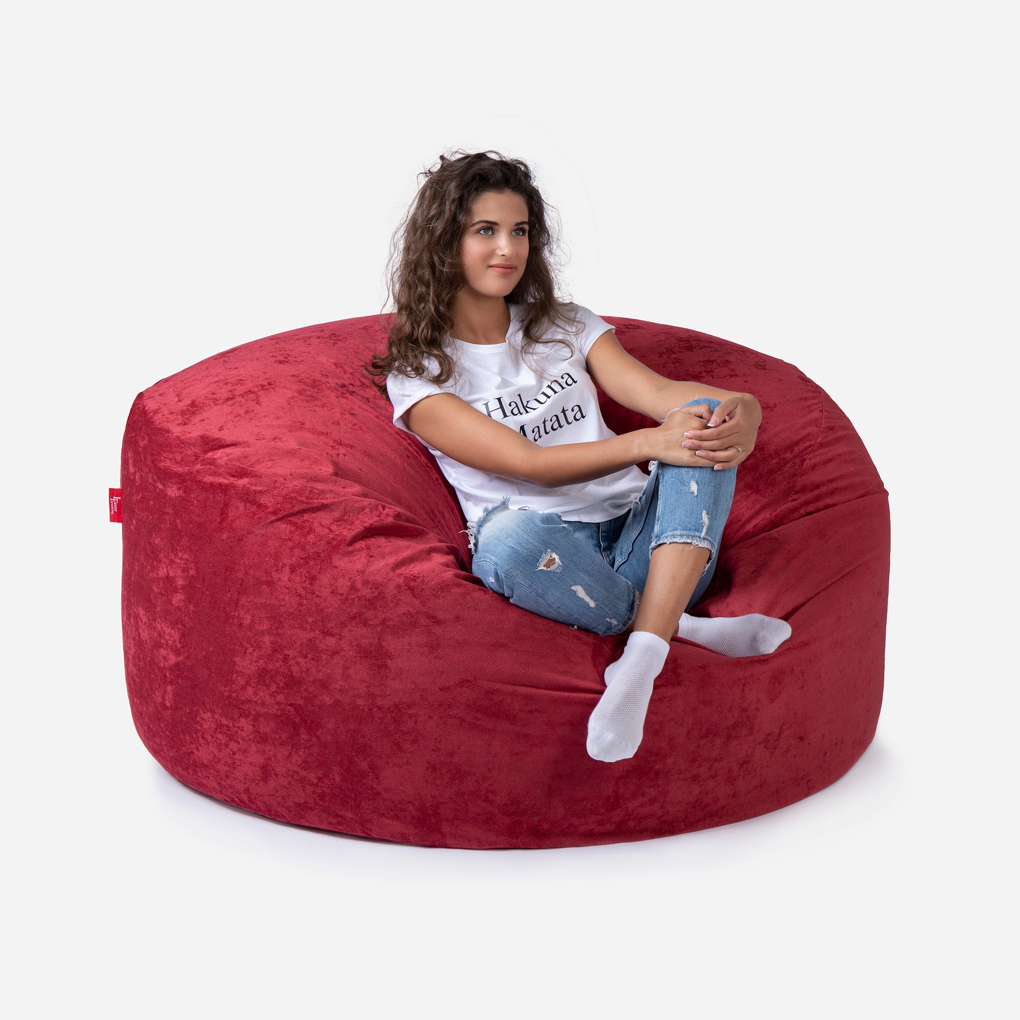 Original Large Aldo Red Bean Bag - Lanny Beanbag - Bean Bag Chairs