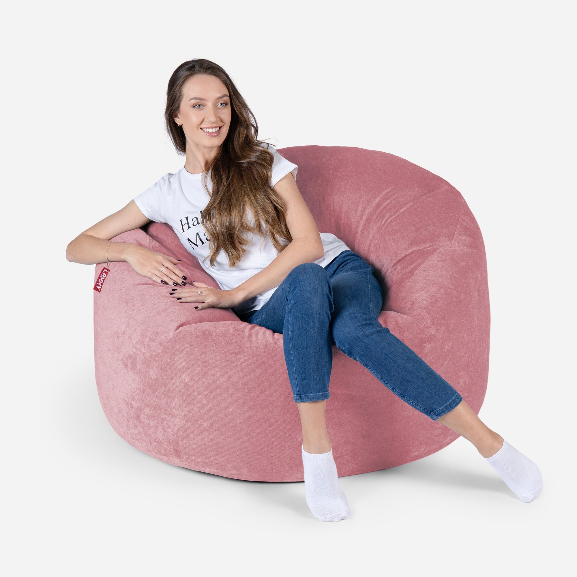 Original Medium Aldo Pink Bean Bag - Lanny Beanbag - Bean Bag Chairs