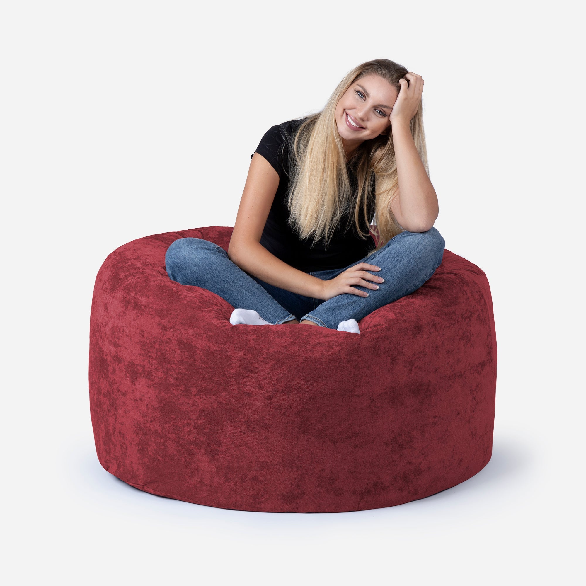 Original Medium Aldo Red Bean Bag - Lanny Beanbag - Bean Bag Chairs