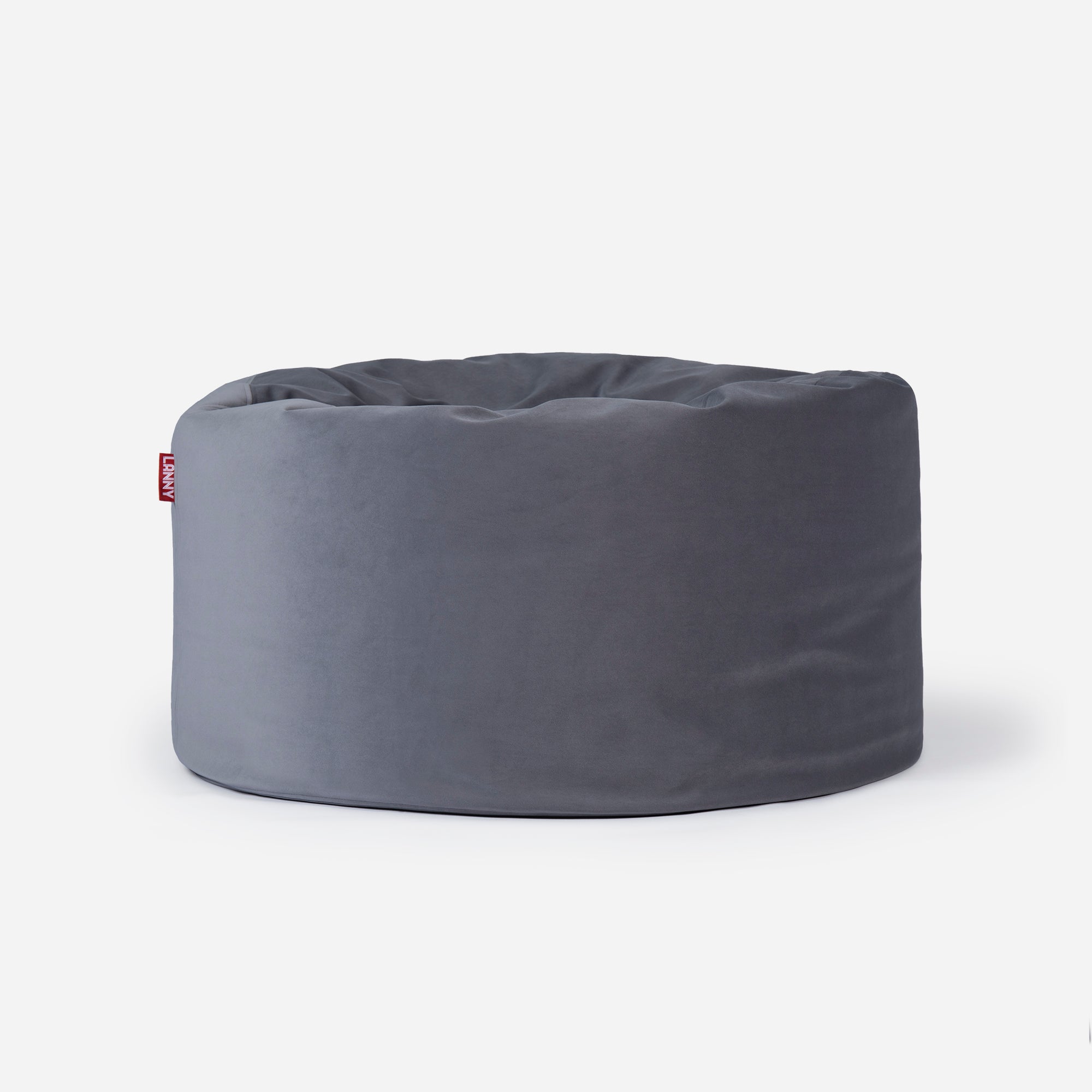 Original Medium Velvet Gray Bean bag - Lanny Beanbag - Bean Bag Chairs