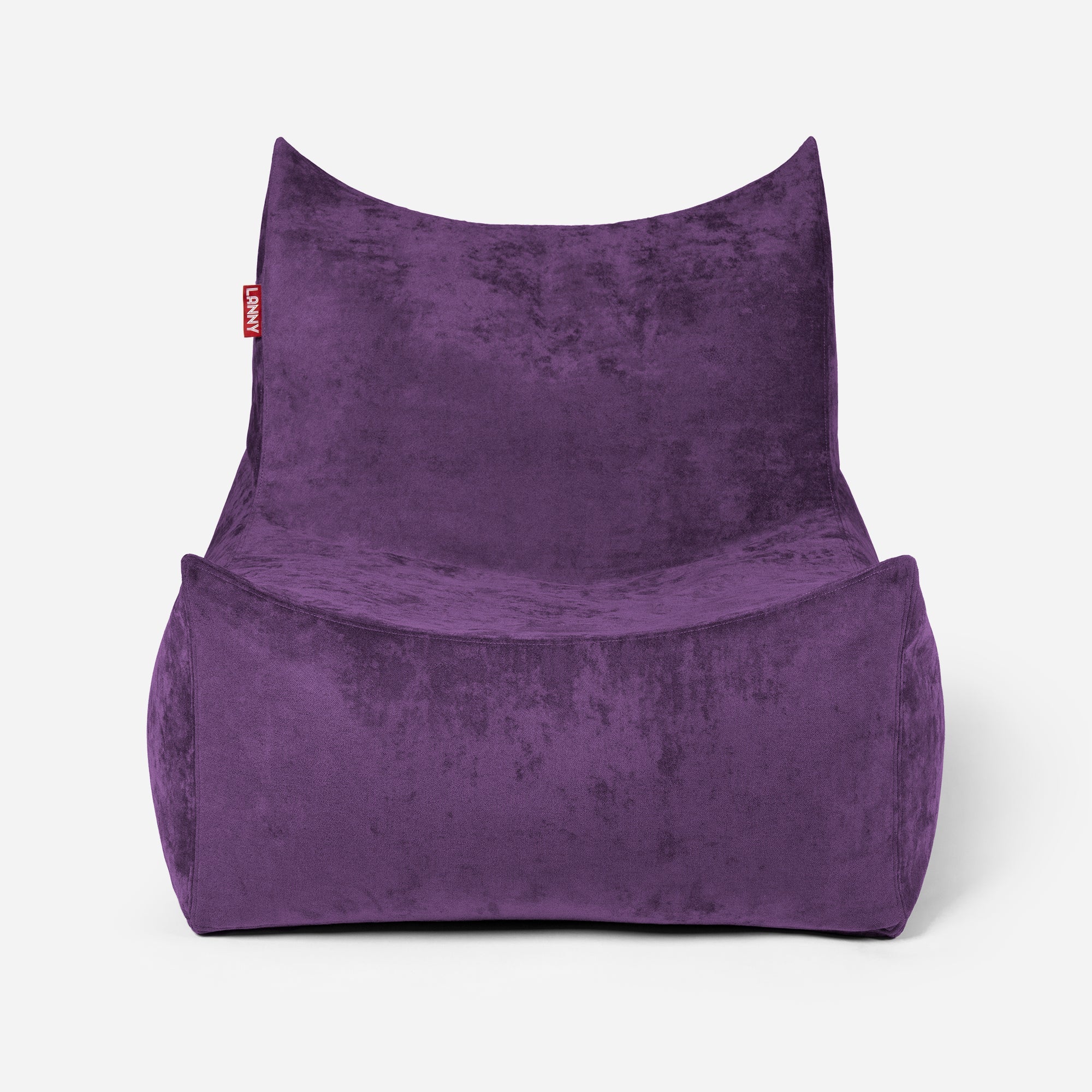 Quadro Aldo Violet Bean bag Chair & Footrest Set - Lanny Beanbag - Bean Bag Chairs