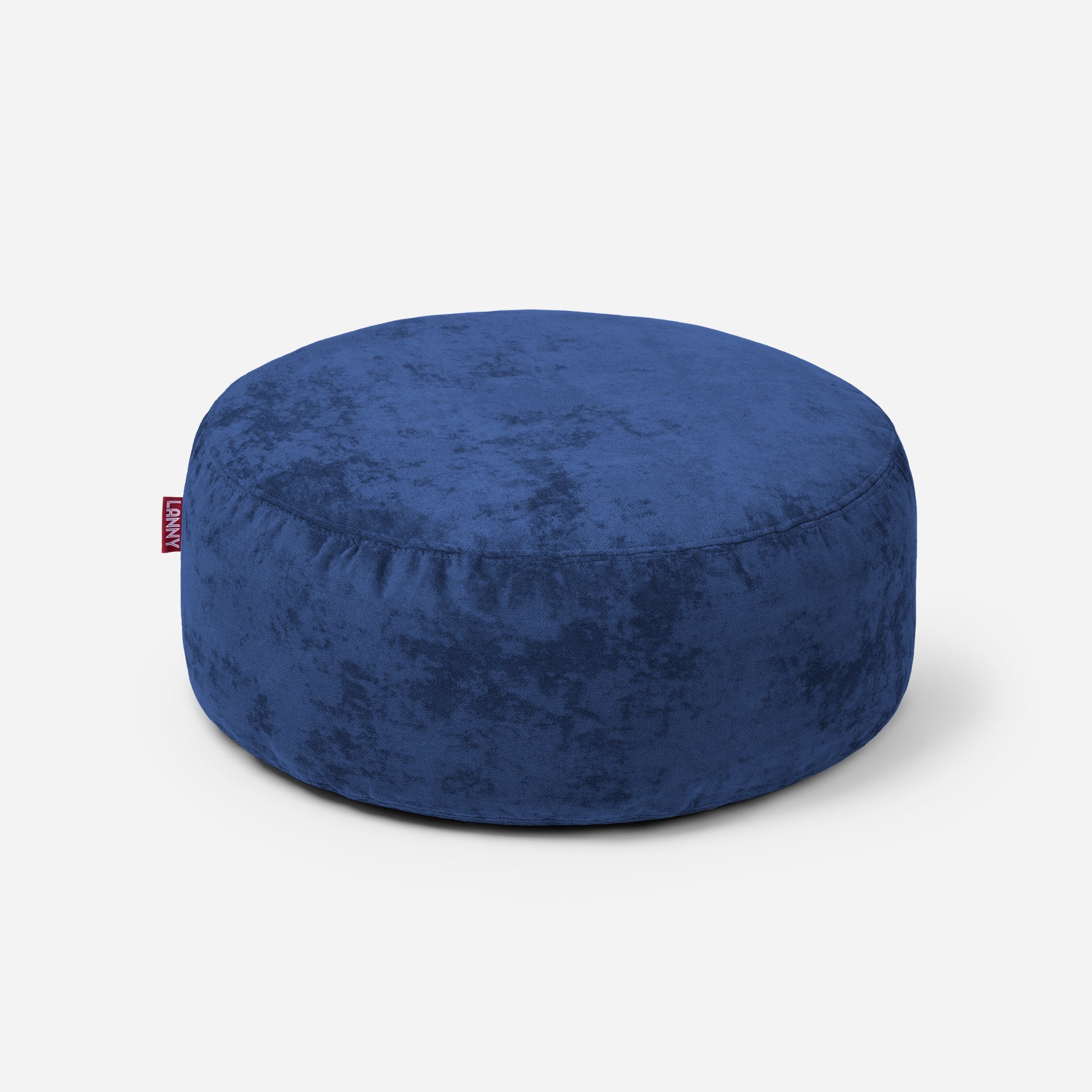 Short Aldo Blue Pouf - Lanny Beanbag - Ottomans