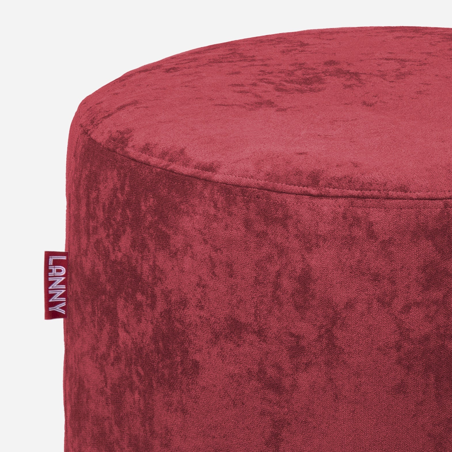 Short Aldo Red Pouf - Lanny Beanbag - Ottomans
