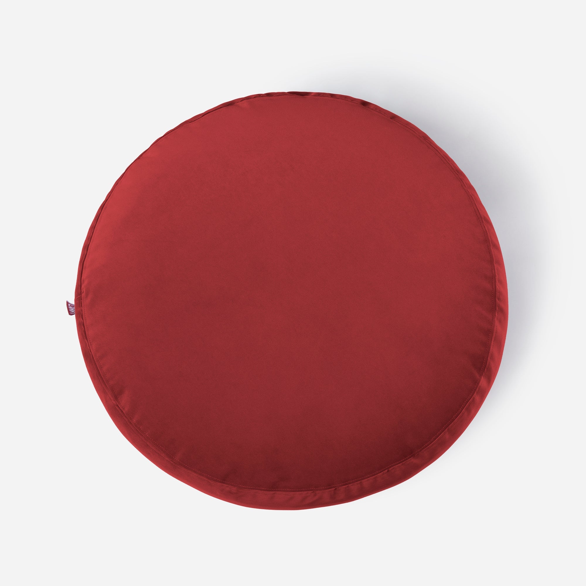 Short Velvet Red Pouf - Lanny Beanbag - Ottomans