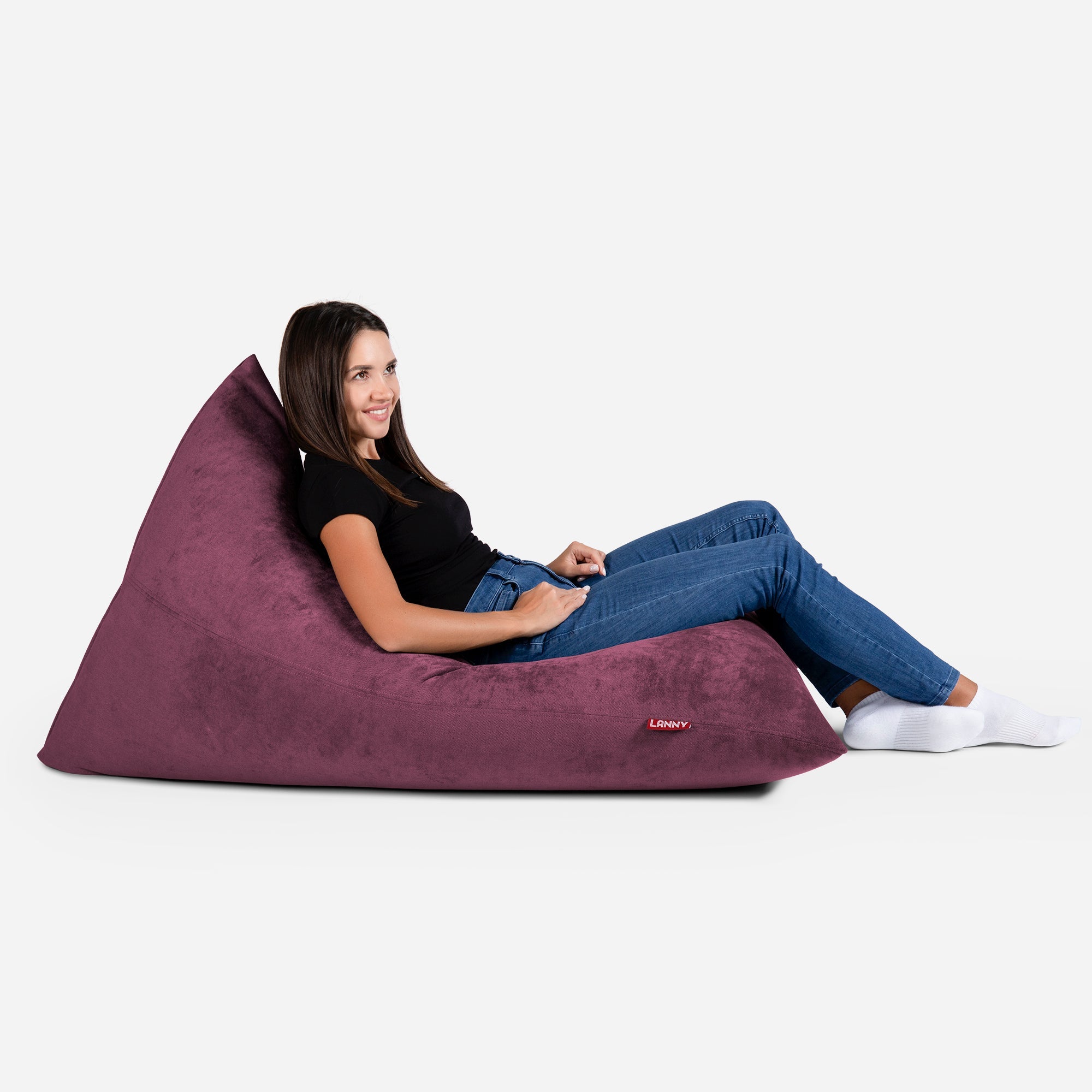 Slim Aldo Purple Bean bag - Lanny Beanbag - Bean Bag Chairs