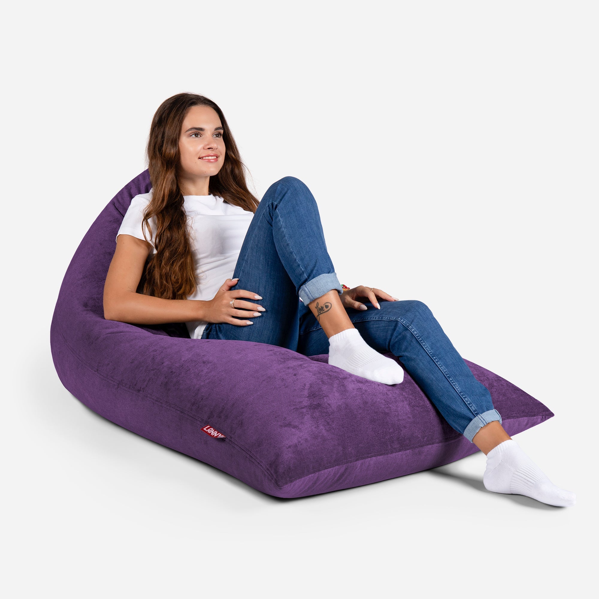 Slim Aldo Violet Bean bag - Lanny Beanbag - Bean Bag Chairs