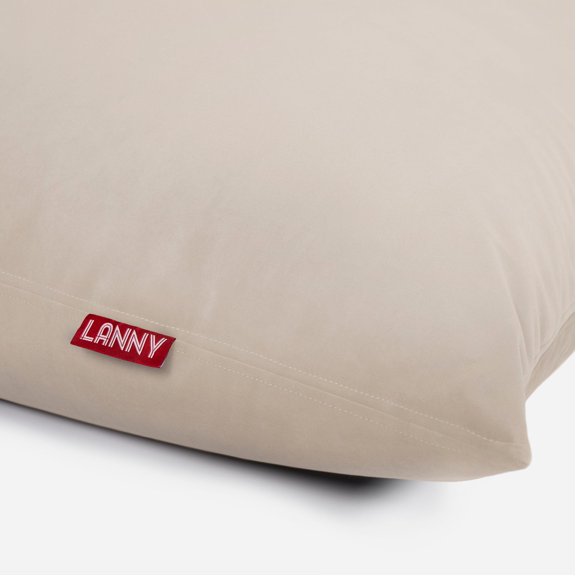 Slim Velvet Beige Bean bag - Lanny Beanbag - Bean Bag Chairs