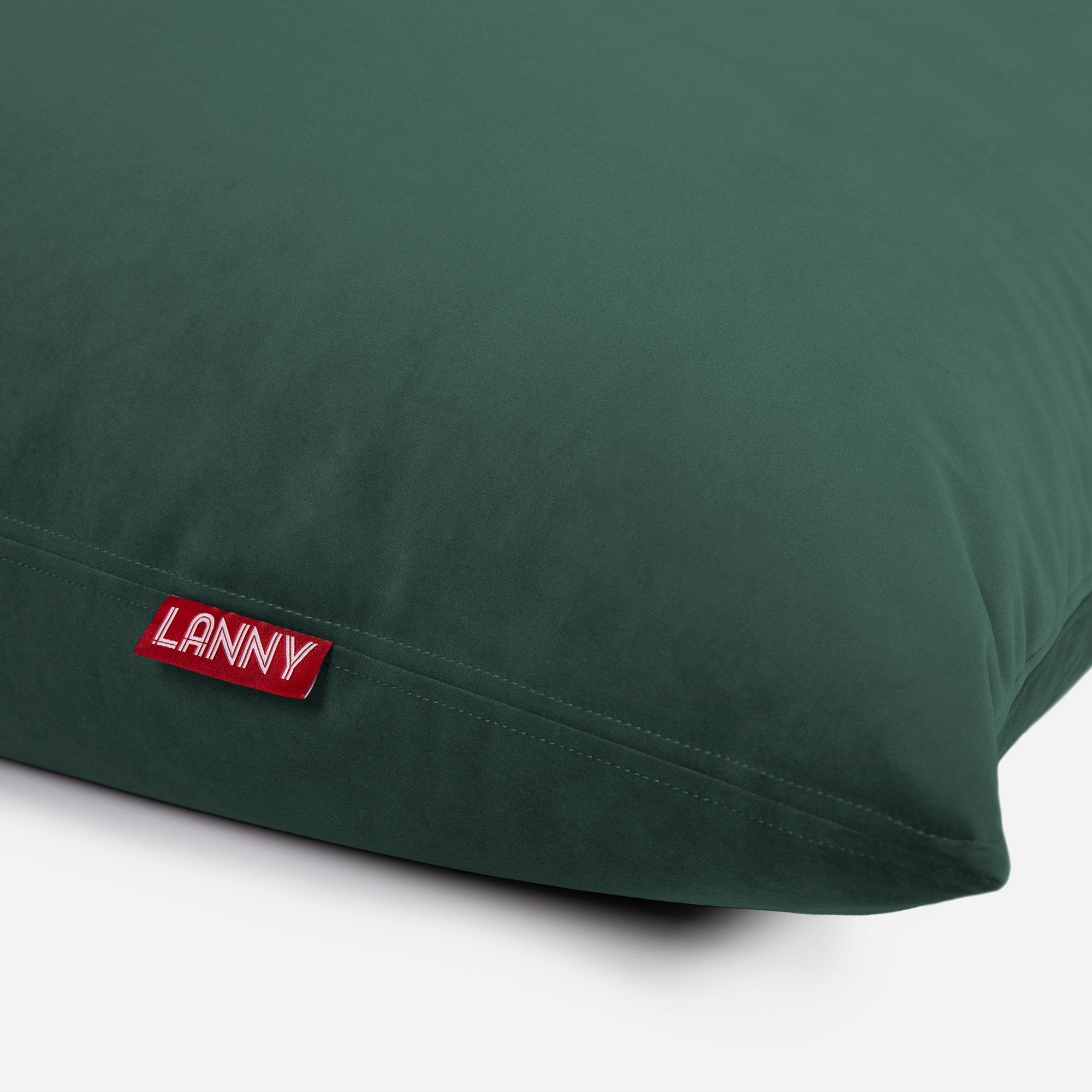 Slim Velvet Green Bean bag - Lanny Beanbag - Bean Bag Chairs