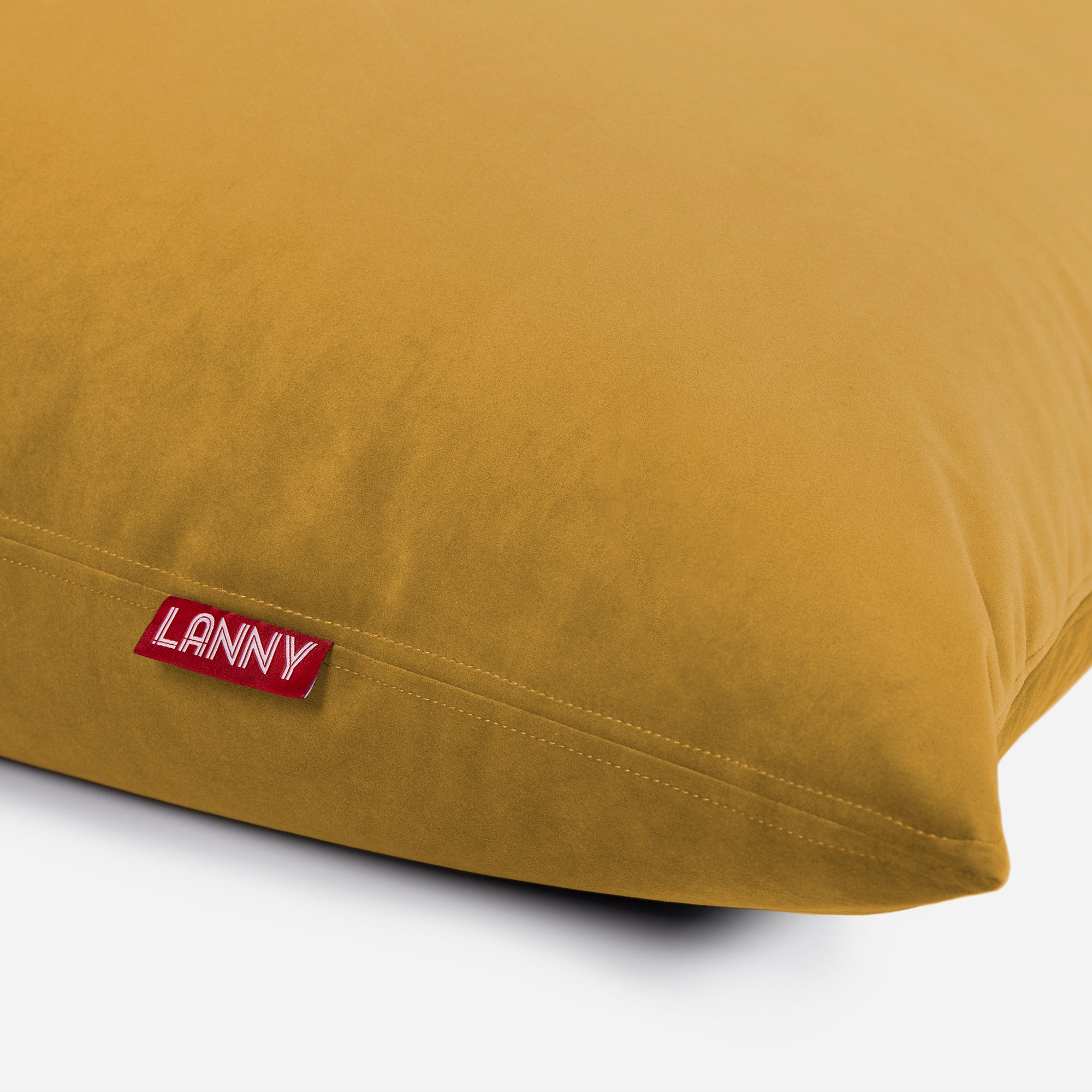 Slim Velvet Mustard Bean bag - Lanny Beanbag - Bean Bag Chairs
