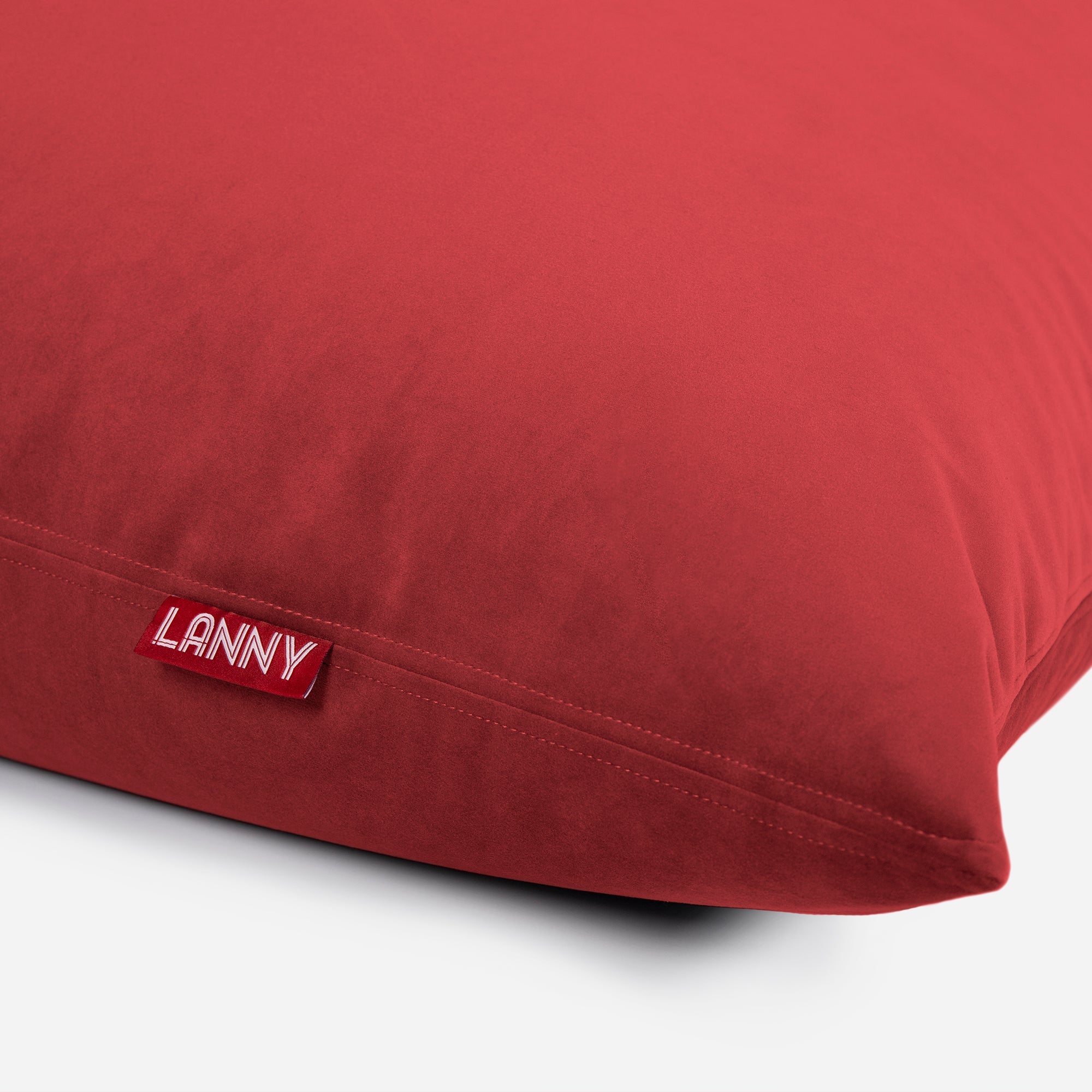 Slim Velvet Red Bean bag - Lanny Beanbag - Bean Bag Chairs