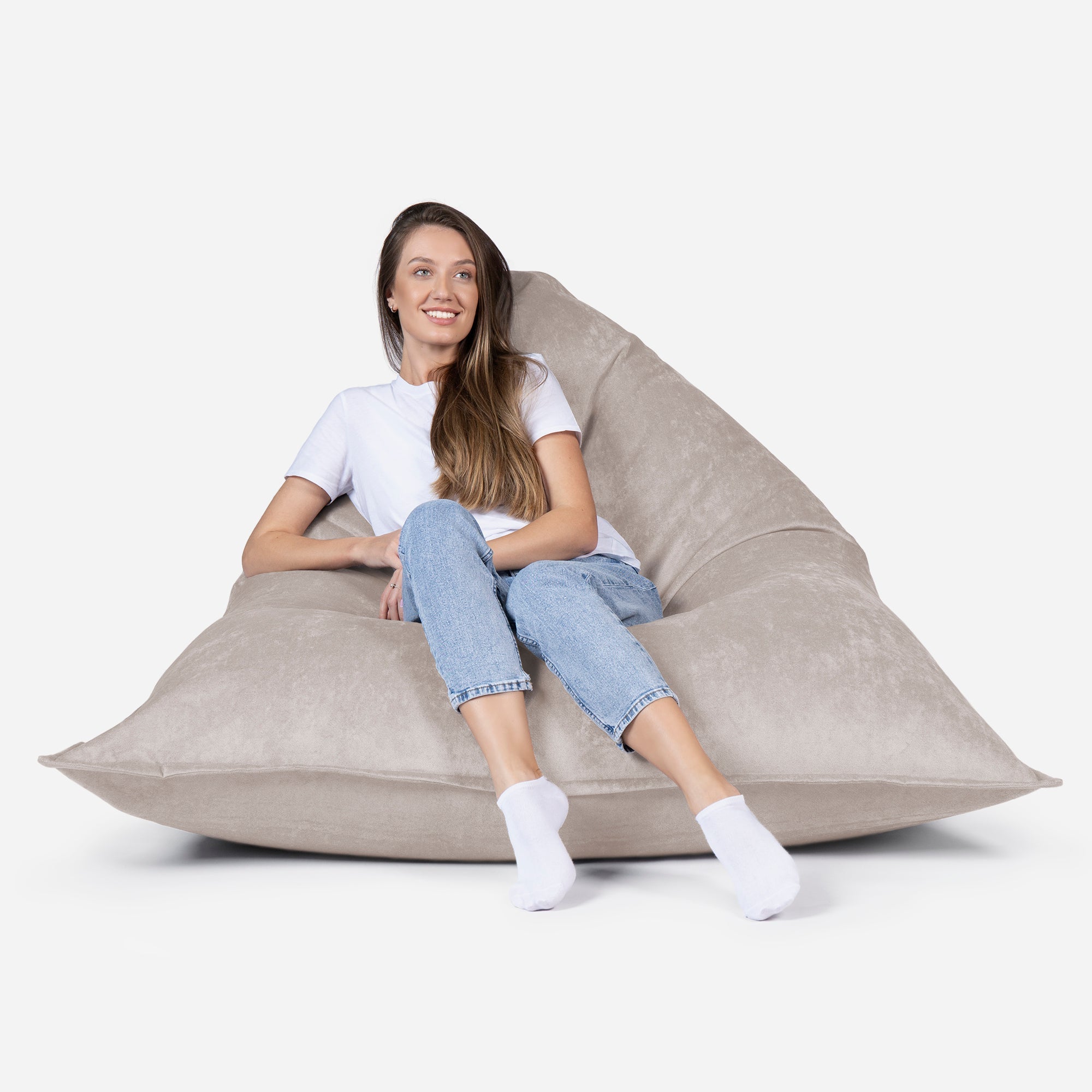 Sloppy Large Aldo Beige Bean bag - Lanny Beanbag - Bean Bag Chairs