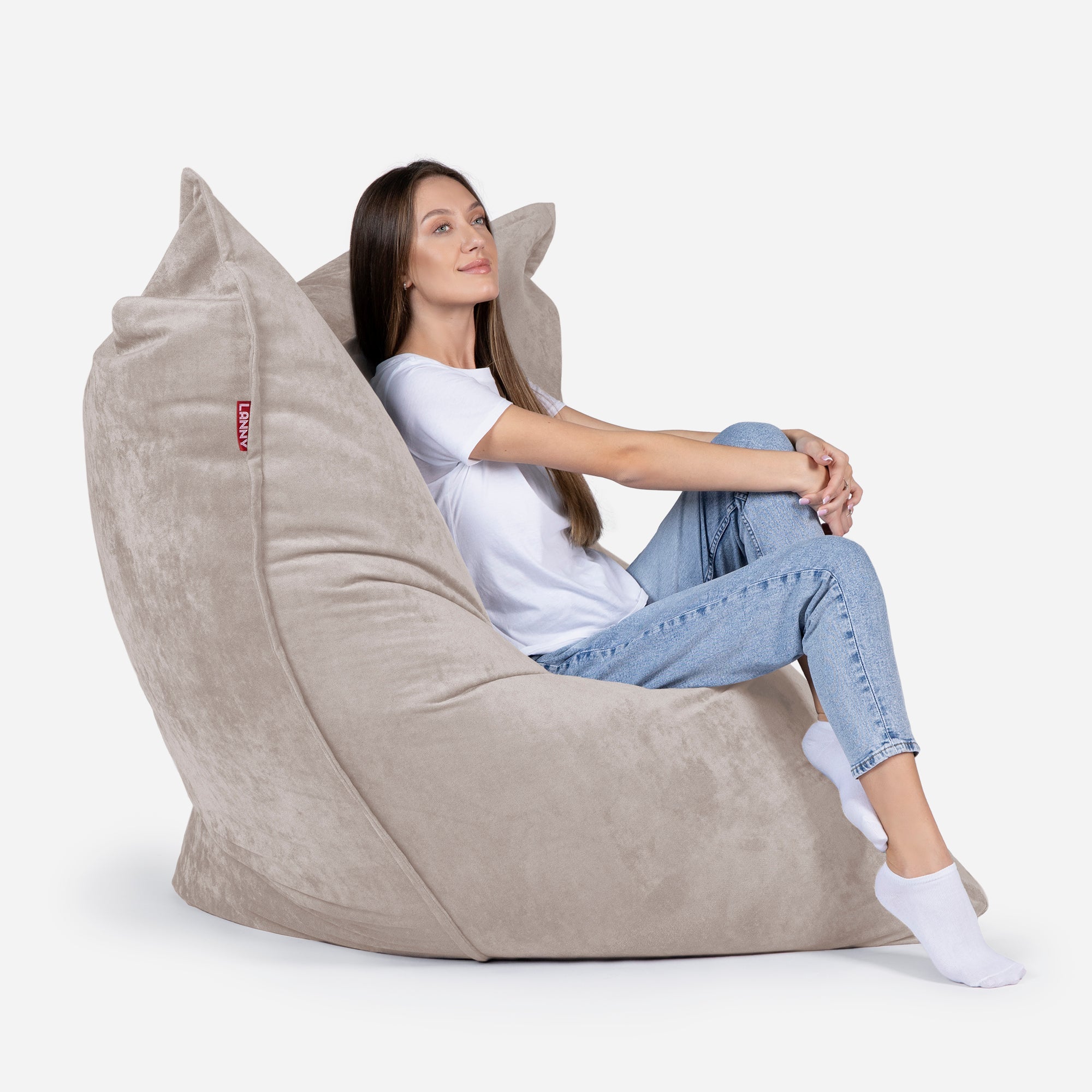Sloppy Large Aldo Beige Bean bag - Lanny Beanbag - Bean Bag Chairs
