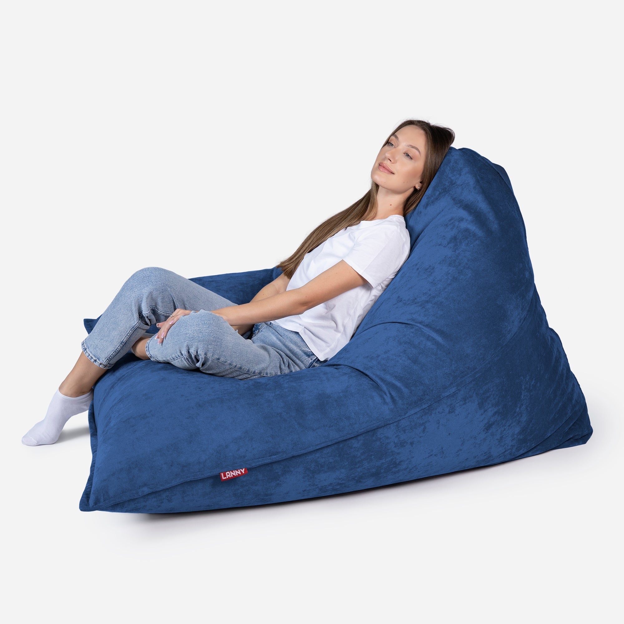 Sloppy Large Aldo Blue Bean bag - Lanny Beanbag - Bean Bag Chairs