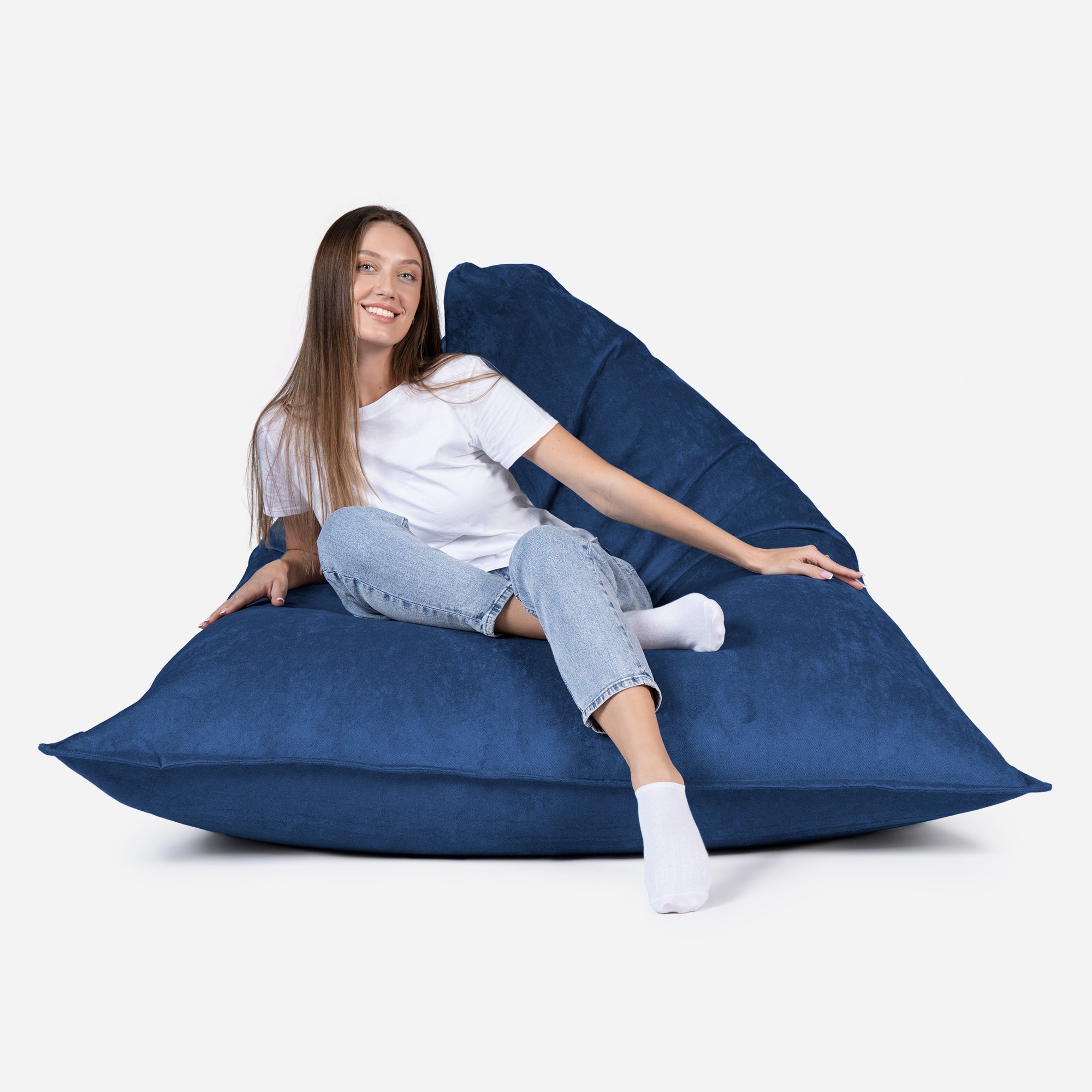 Sloppy Large Aldo Blue Bean bag - Lanny Beanbag - Bean Bag Chairs