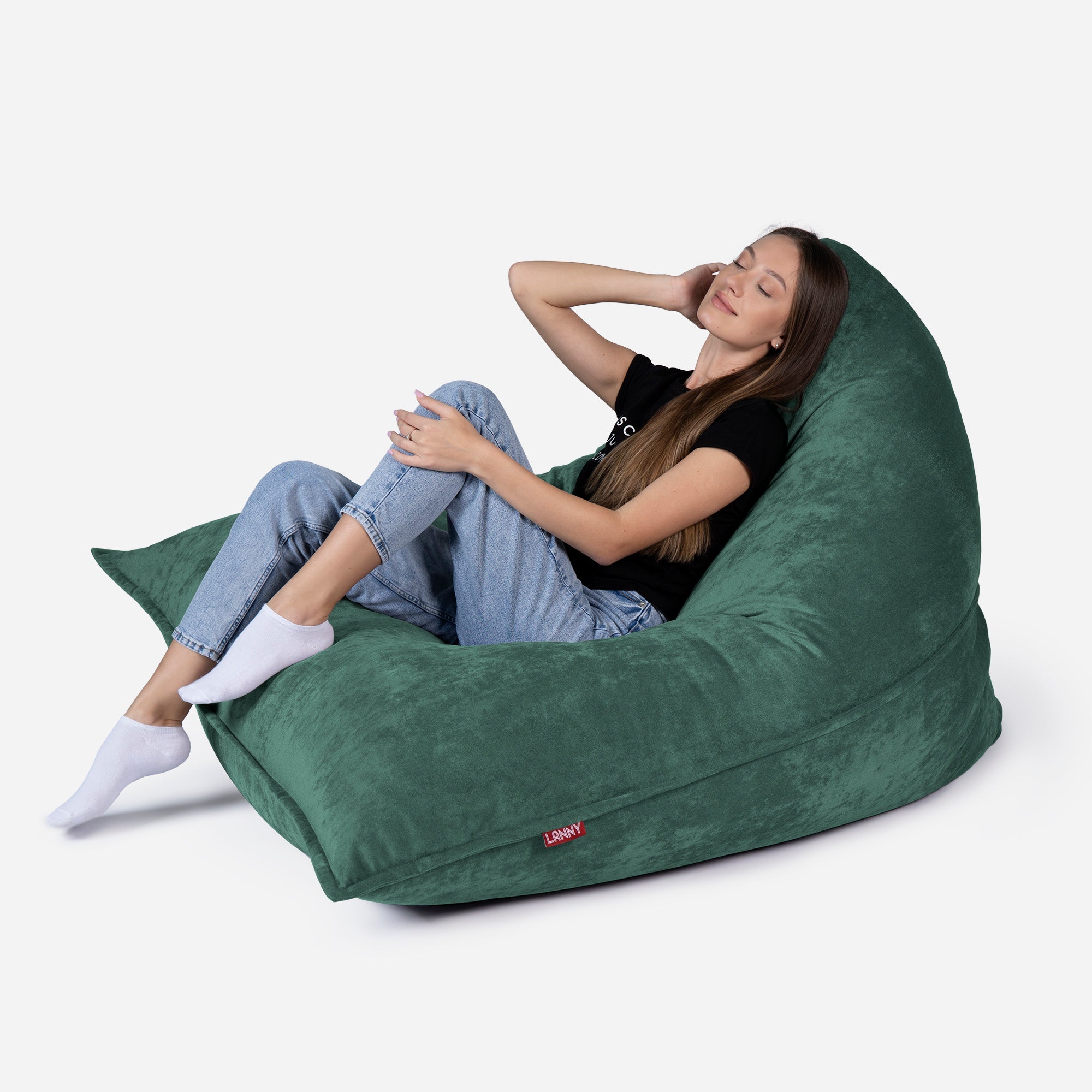 Sloppy Large Aldo Green Bean bag - Lanny Beanbag - Bean Bag Chairs
