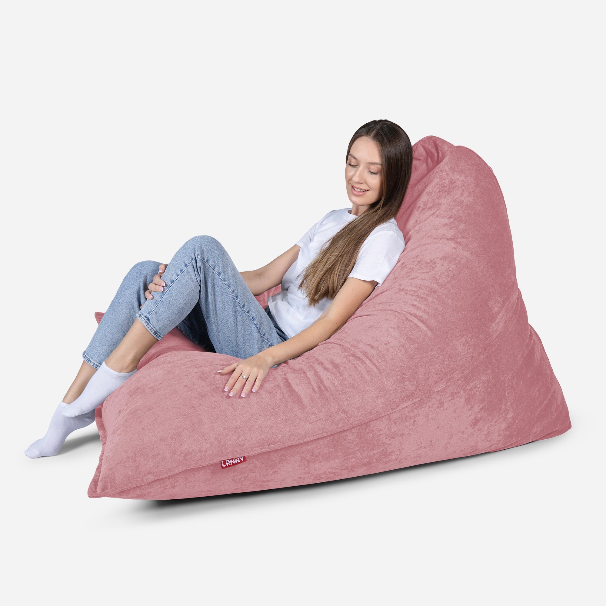 Sloppy Large Aldo Pink Bean Bag - Lanny Beanbag - Bean Bag Chairs