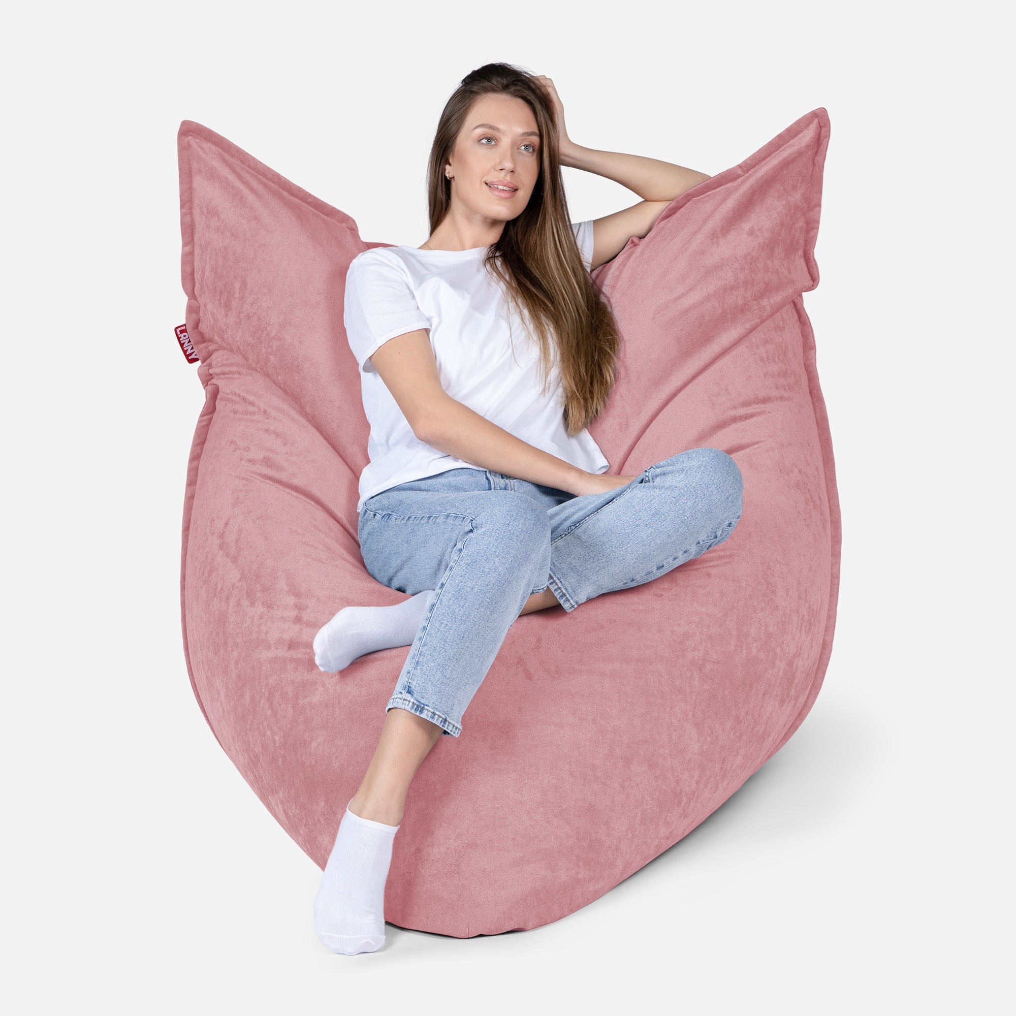 Sloppy Large Aldo Pink Bean Bag - Lanny Beanbag - Bean Bag Chairs