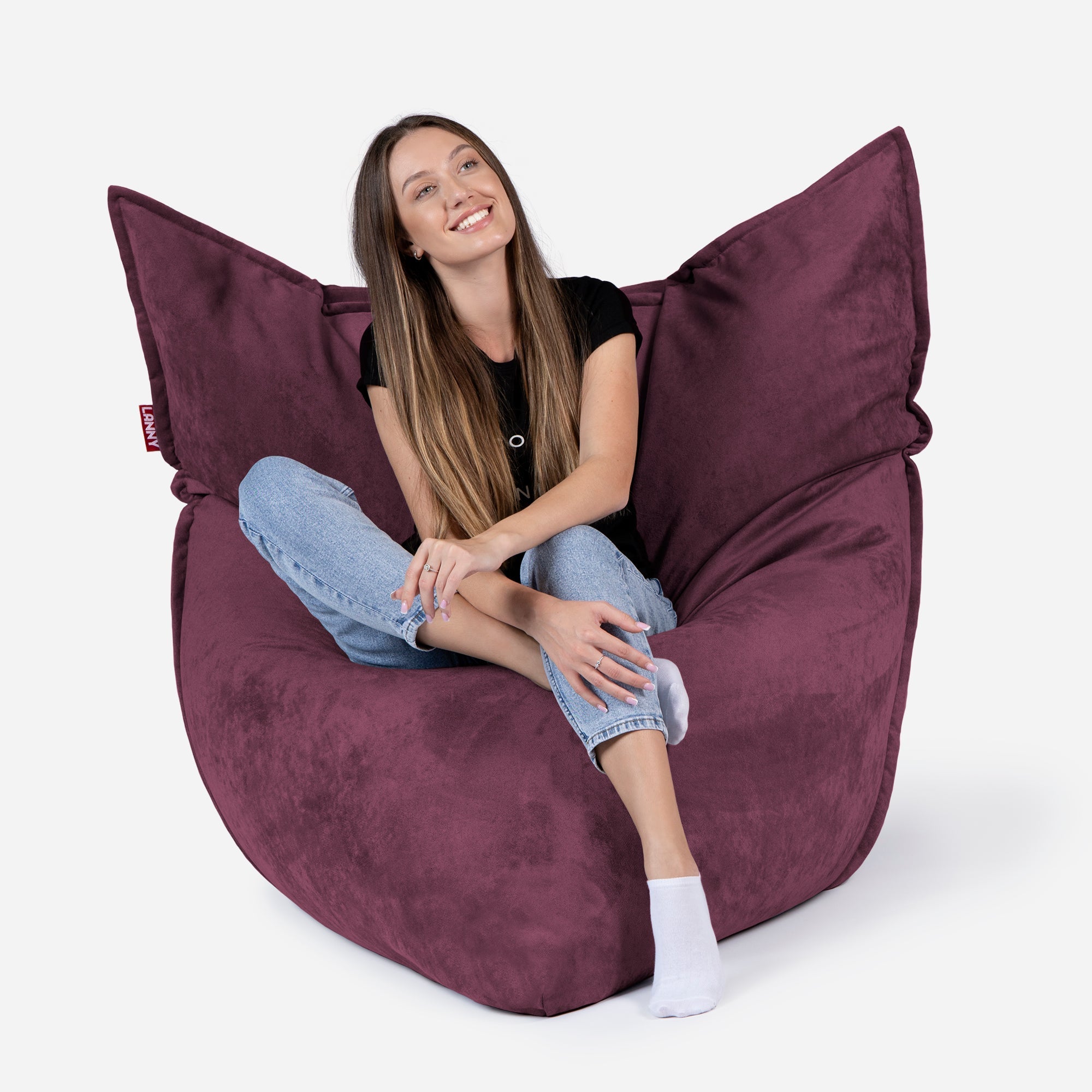 Sloppy Large Aldo Purple Bean bag - Lanny Beanbag - Bean Bag Chairs