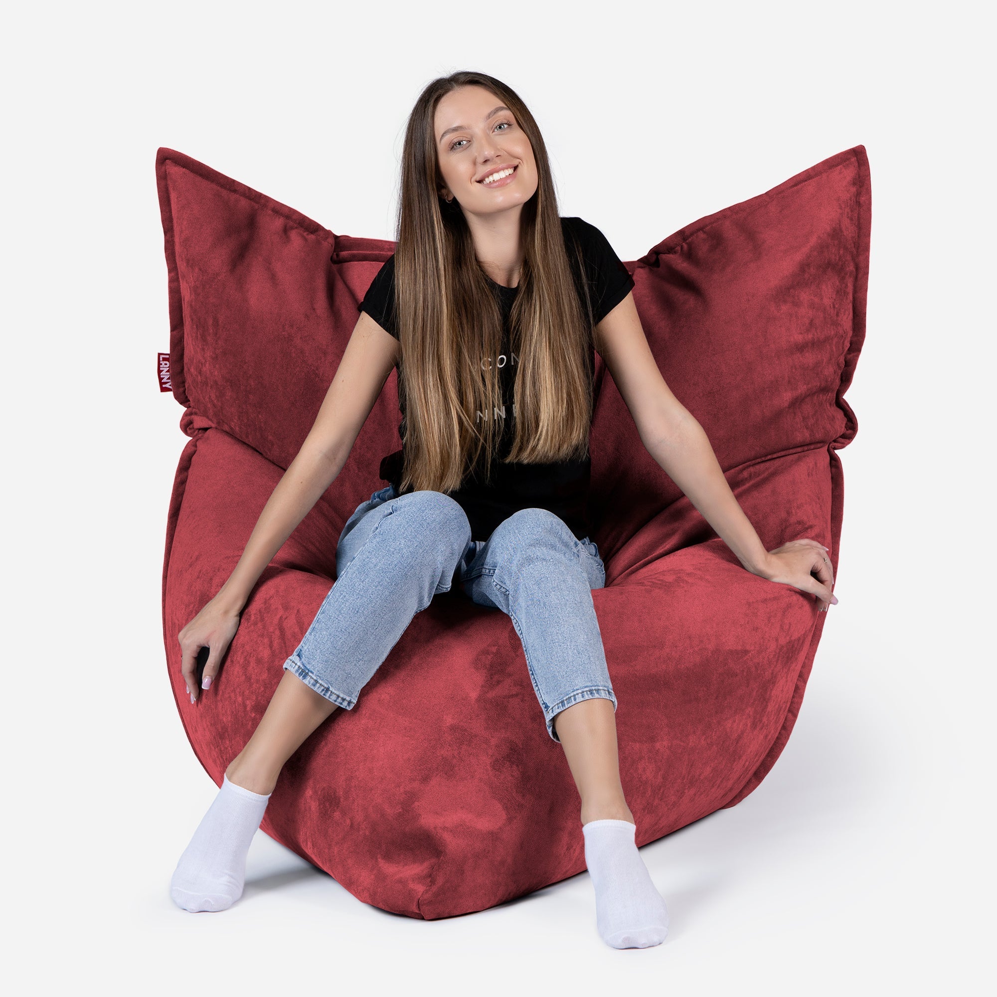 Sloppy Large Aldo Red Bean bag - Lanny Beanbag - Bean Bag Chairs