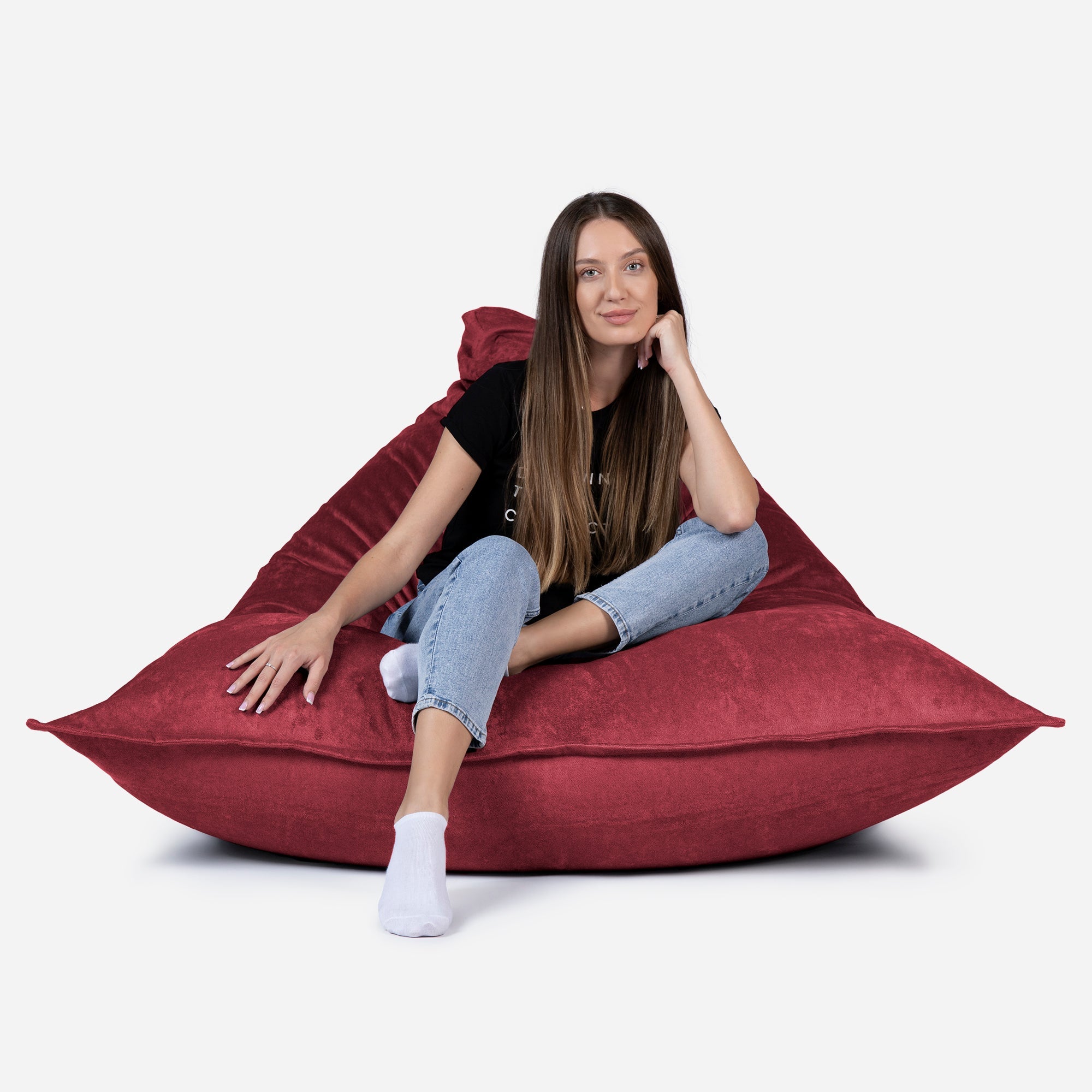 Sloppy Large Aldo Red Bean bag - Lanny Beanbag - Bean Bag Chairs
