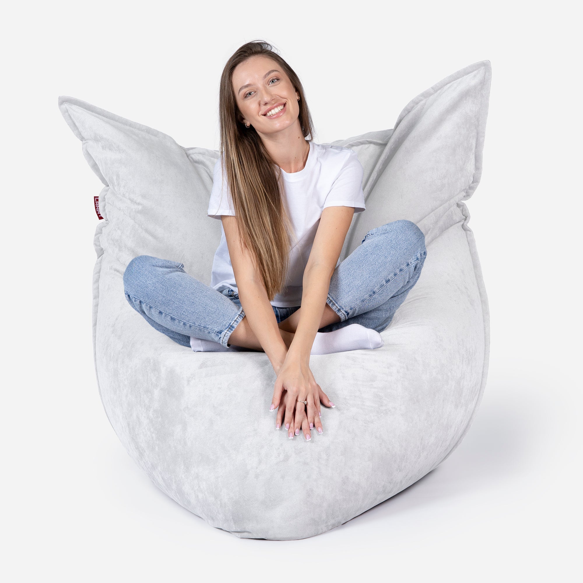 Sloppy Large Aldo White Bean bag - Lanny Beanbag - Bean Bag Chairs