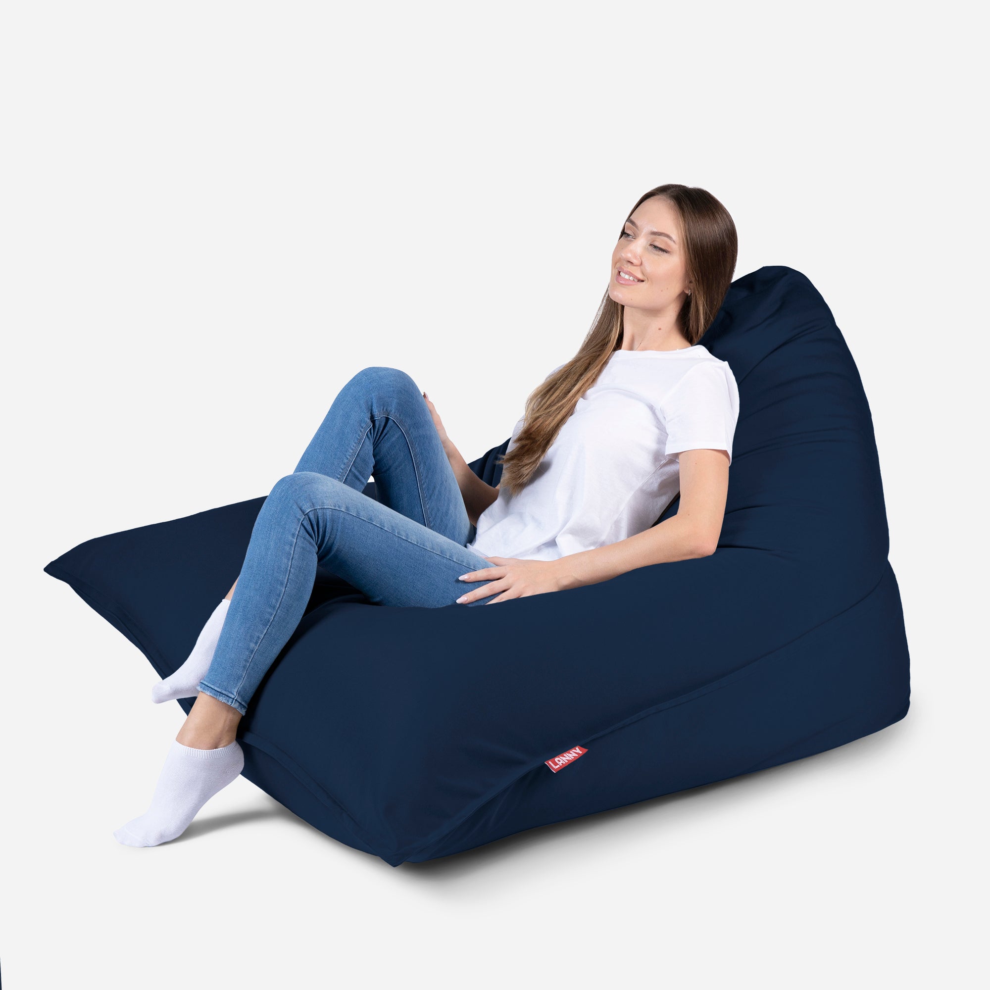 Sloppy Large Outdoor Denim Bean Bag - Lanny Beanbag - Bean Bag Chairs