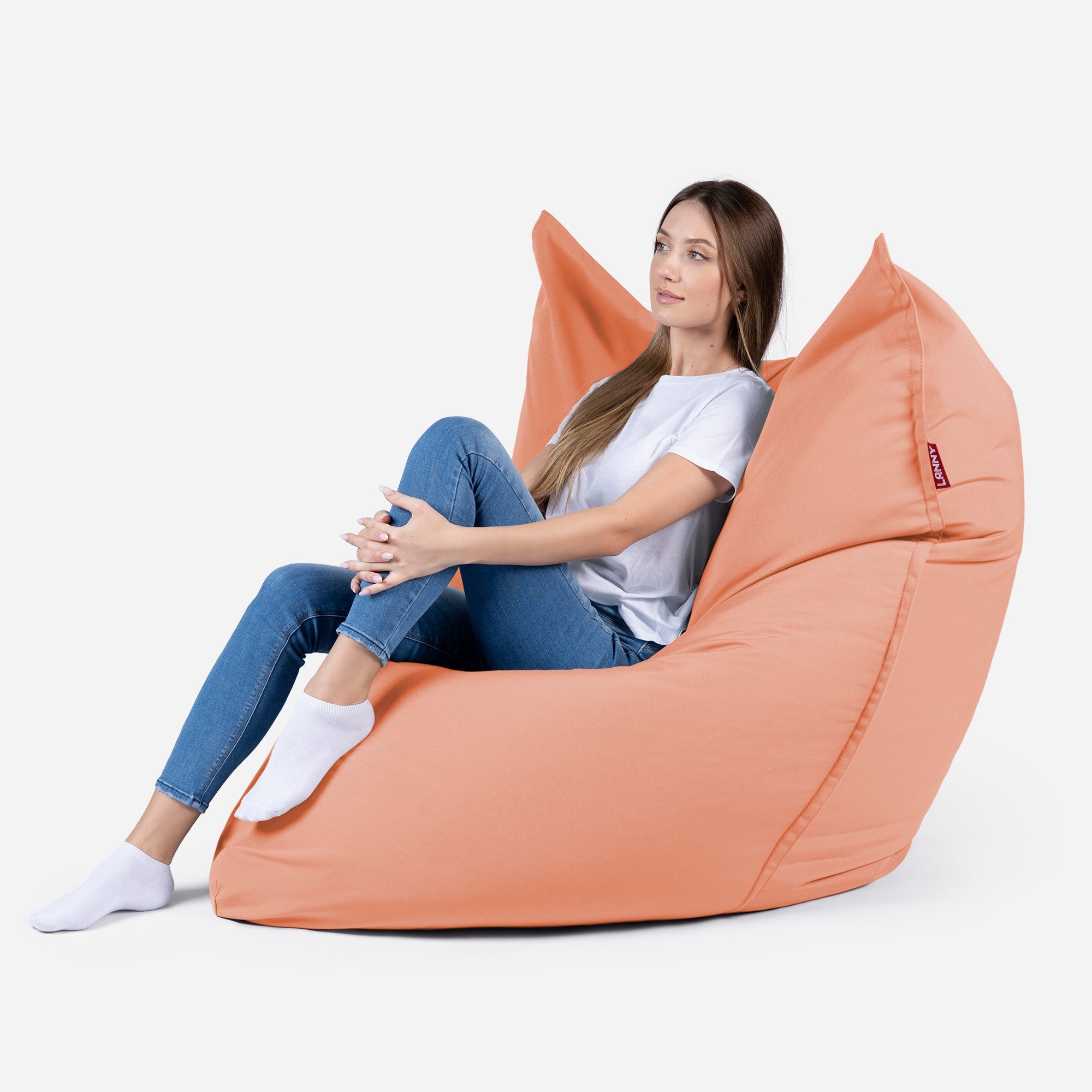 Sloppy Large Outdoor Peach Bean Bag - Lanny Beanbag - Bean Bag Chairs