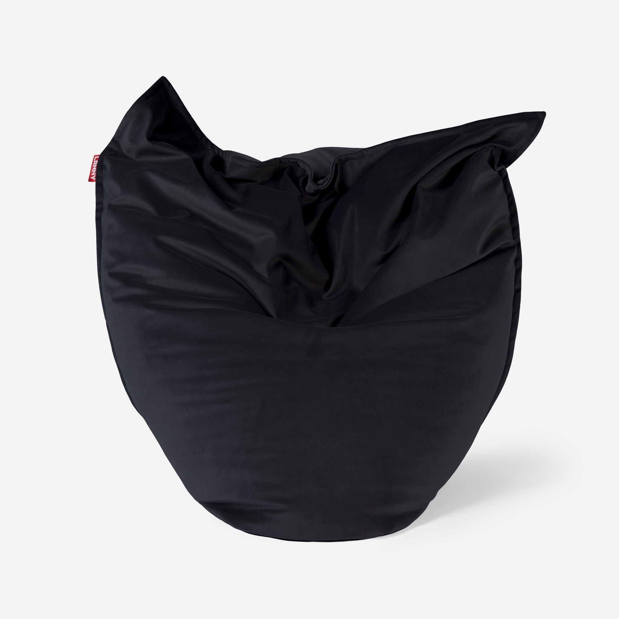 Sloppy Large Velvet Black Bean bag - Lanny Beanbag - Bean Bag Chairs