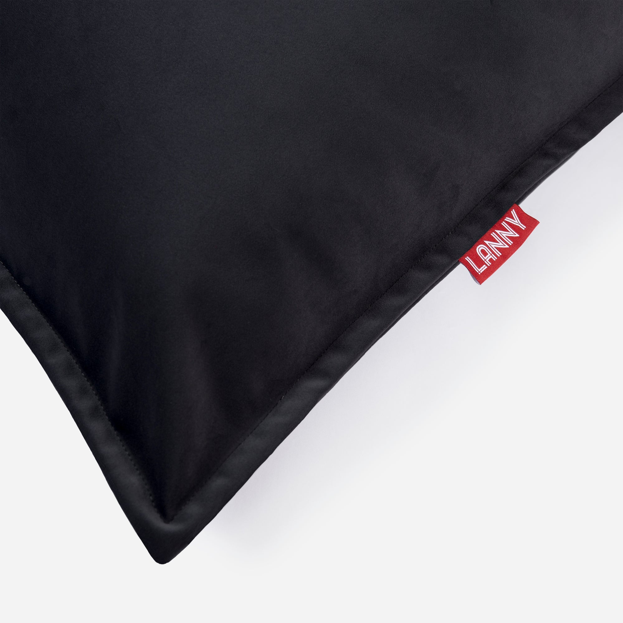 Sloppy Large Velvet Black Bean bag - Lanny Beanbag - Bean Bag Chairs