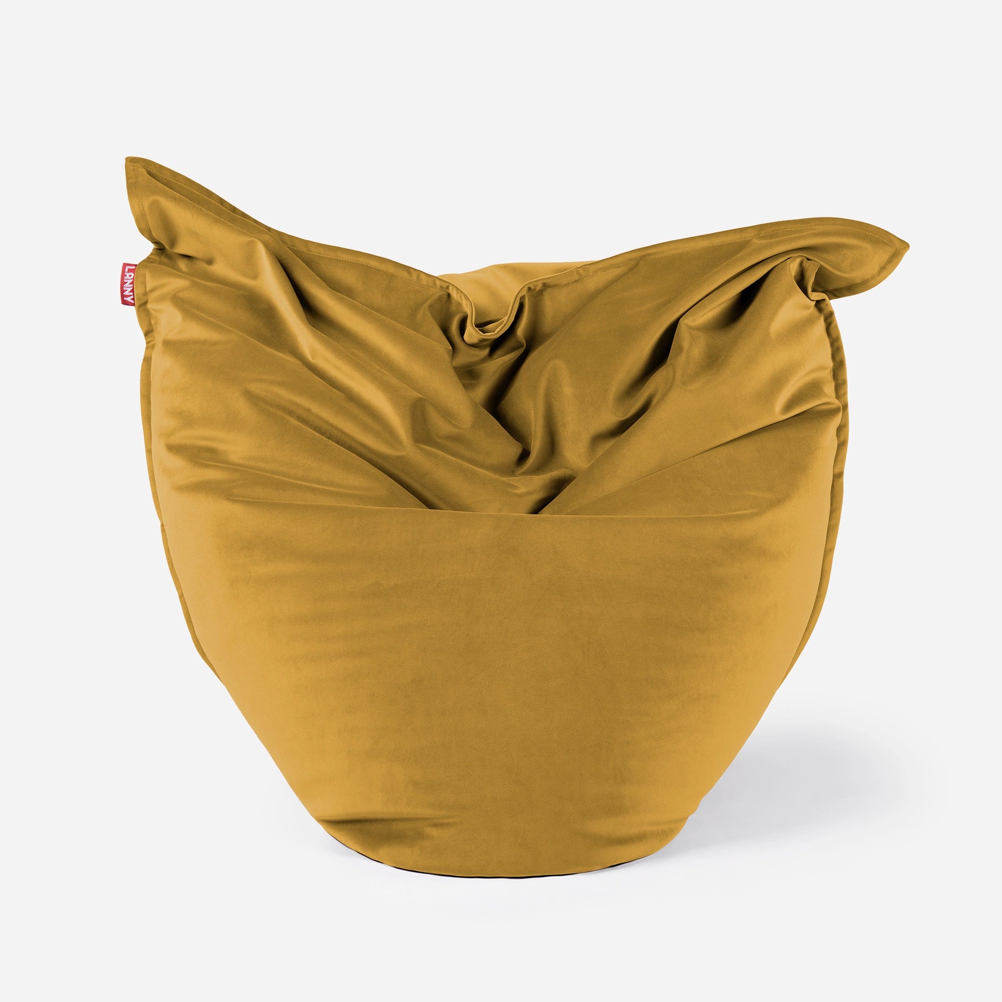 Sloppy Large Velvet Mustard Bean bag - Lanny Beanbag - Bean Bag Chairs