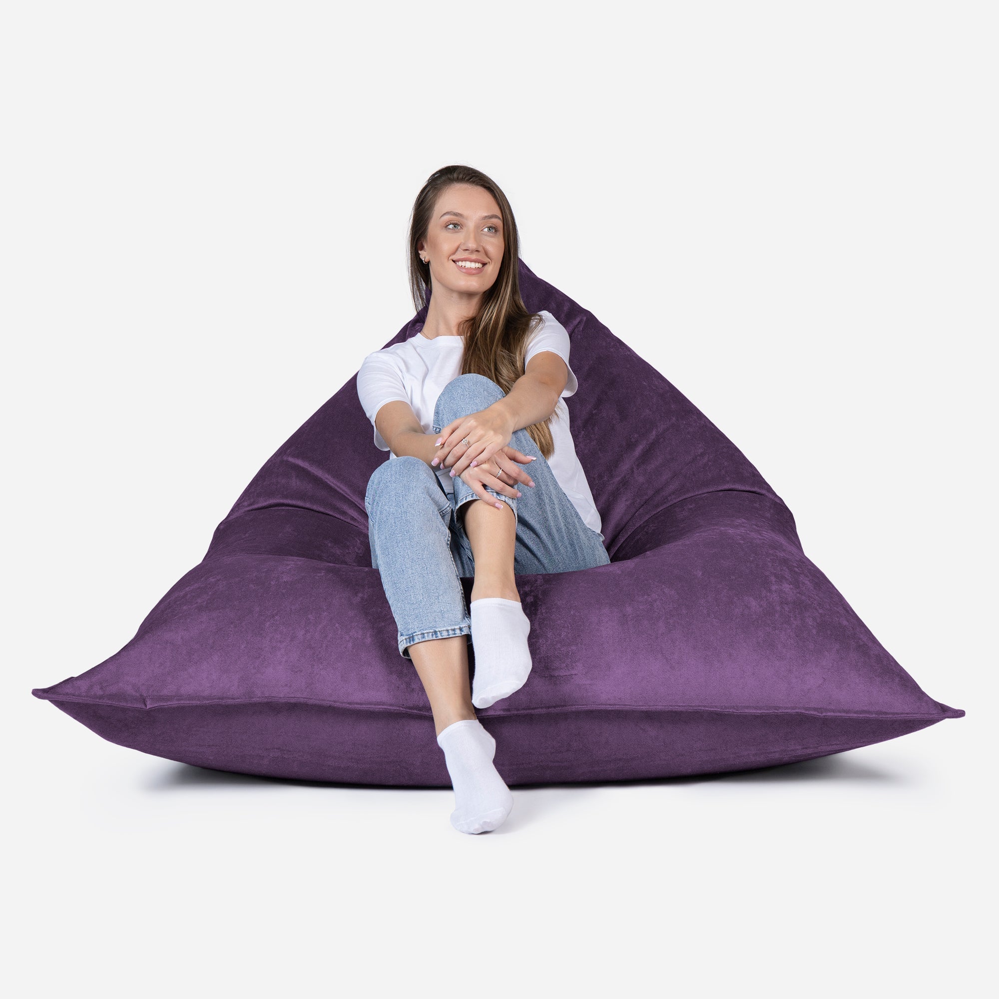 Sloppy LargeAldo Violet Bean bag - Lanny Beanbag - Bean Bag Chairs