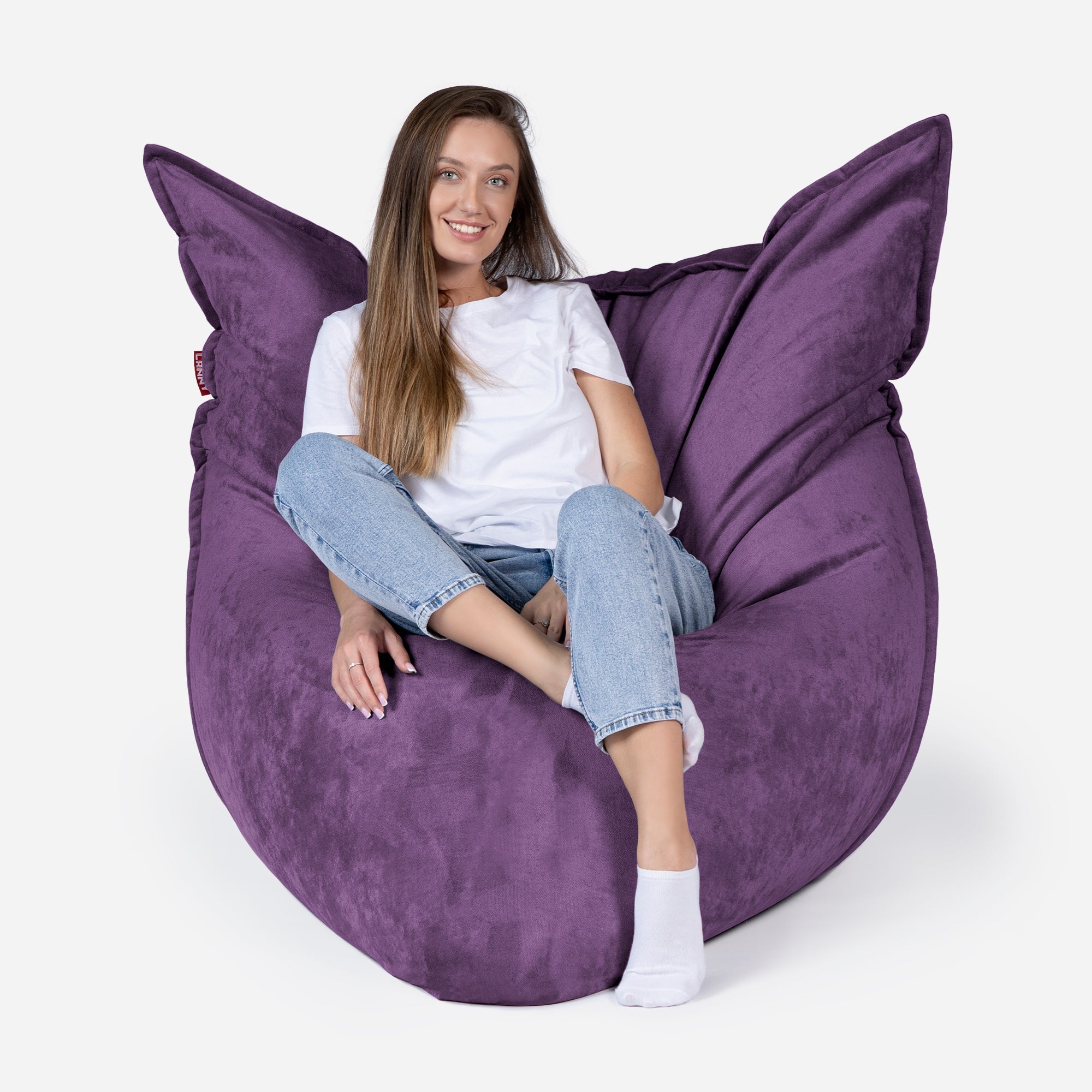 Sloppy LargeAldo Violet Bean bag - Lanny Beanbag - Bean Bag Chairs