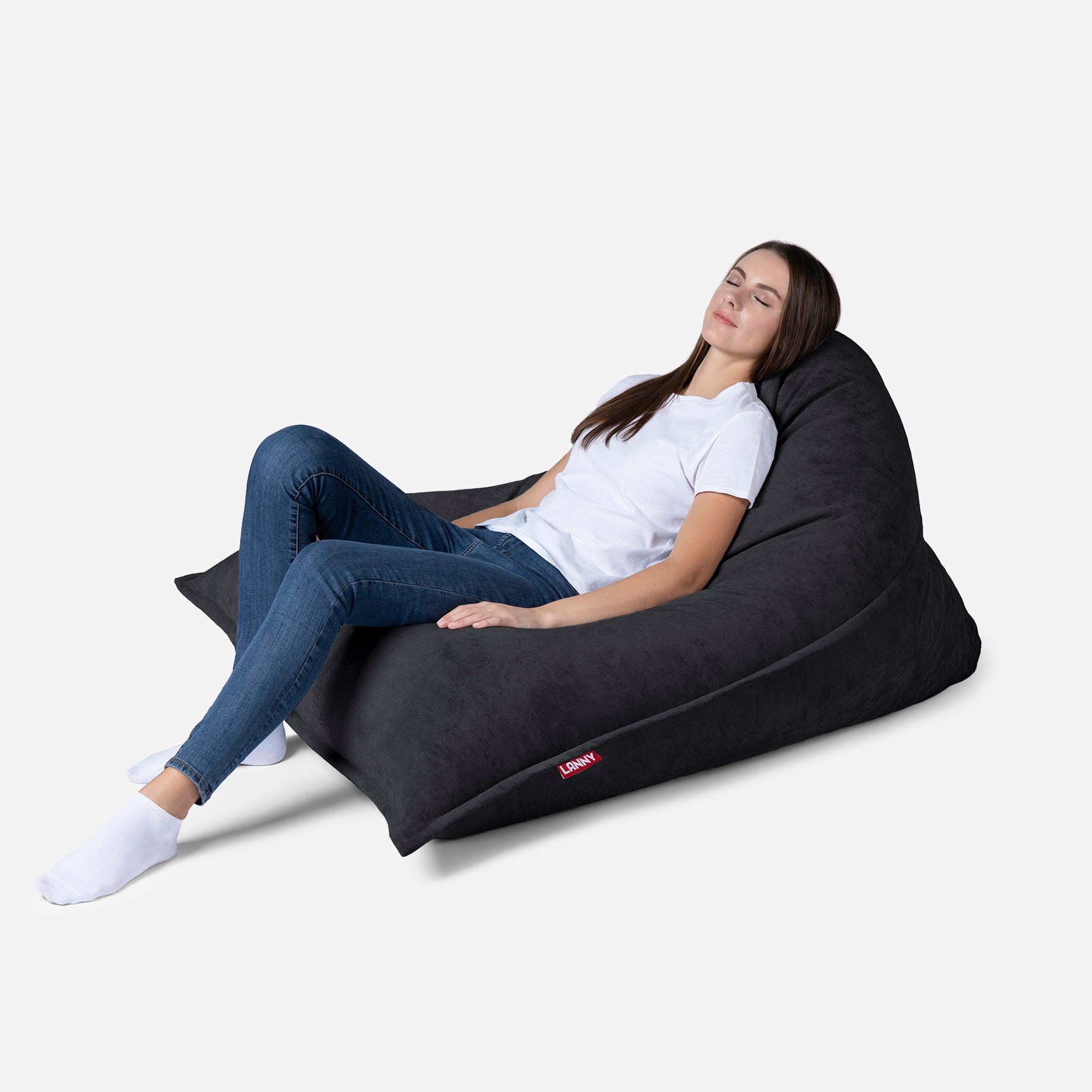 Sloppy Mini Aldo Black Bean bag - Lanny Beanbag - Bean Bag Chairs