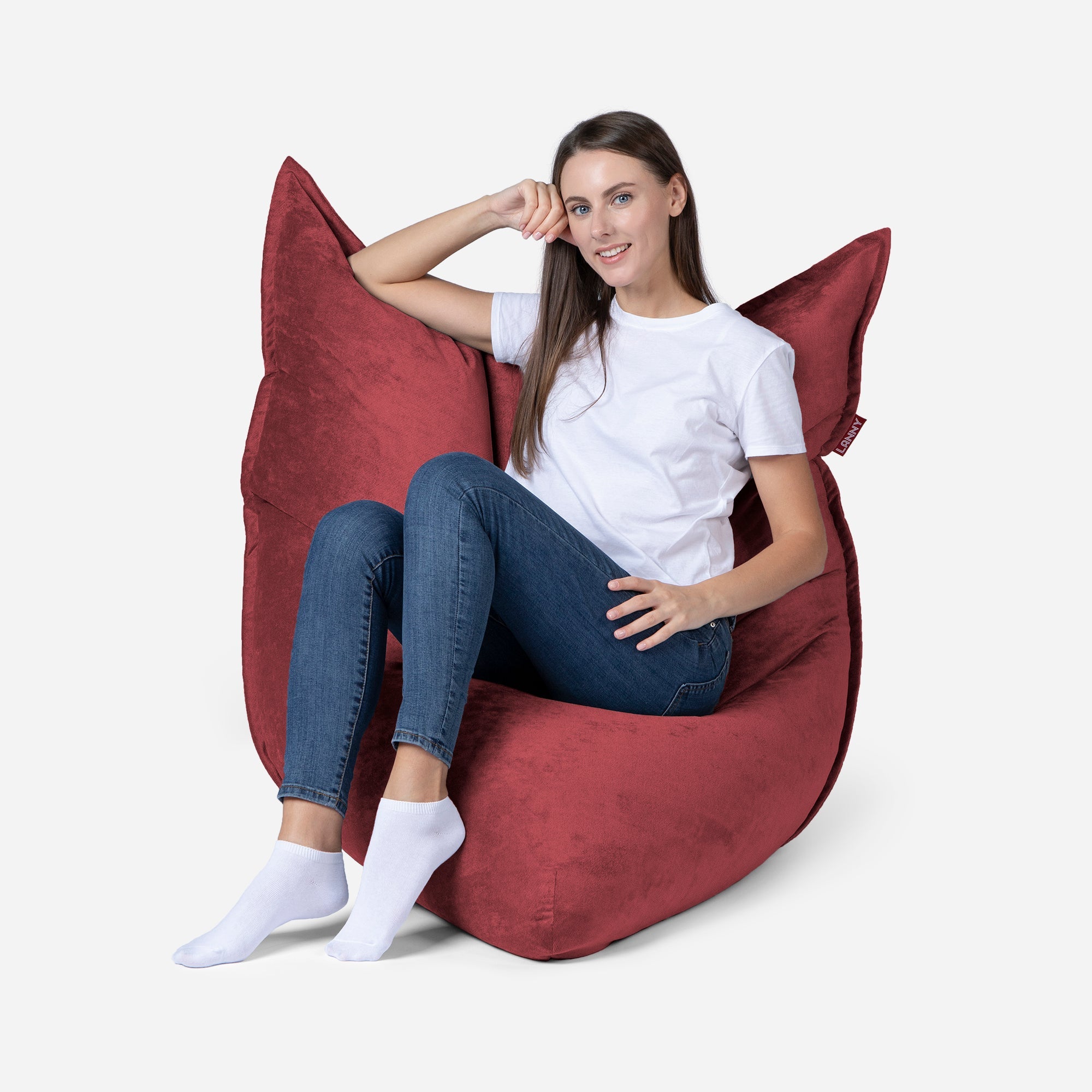 Sloppy Mini Aldo Red Bean bag - Lanny Beanbag - Bean Bag Chairs