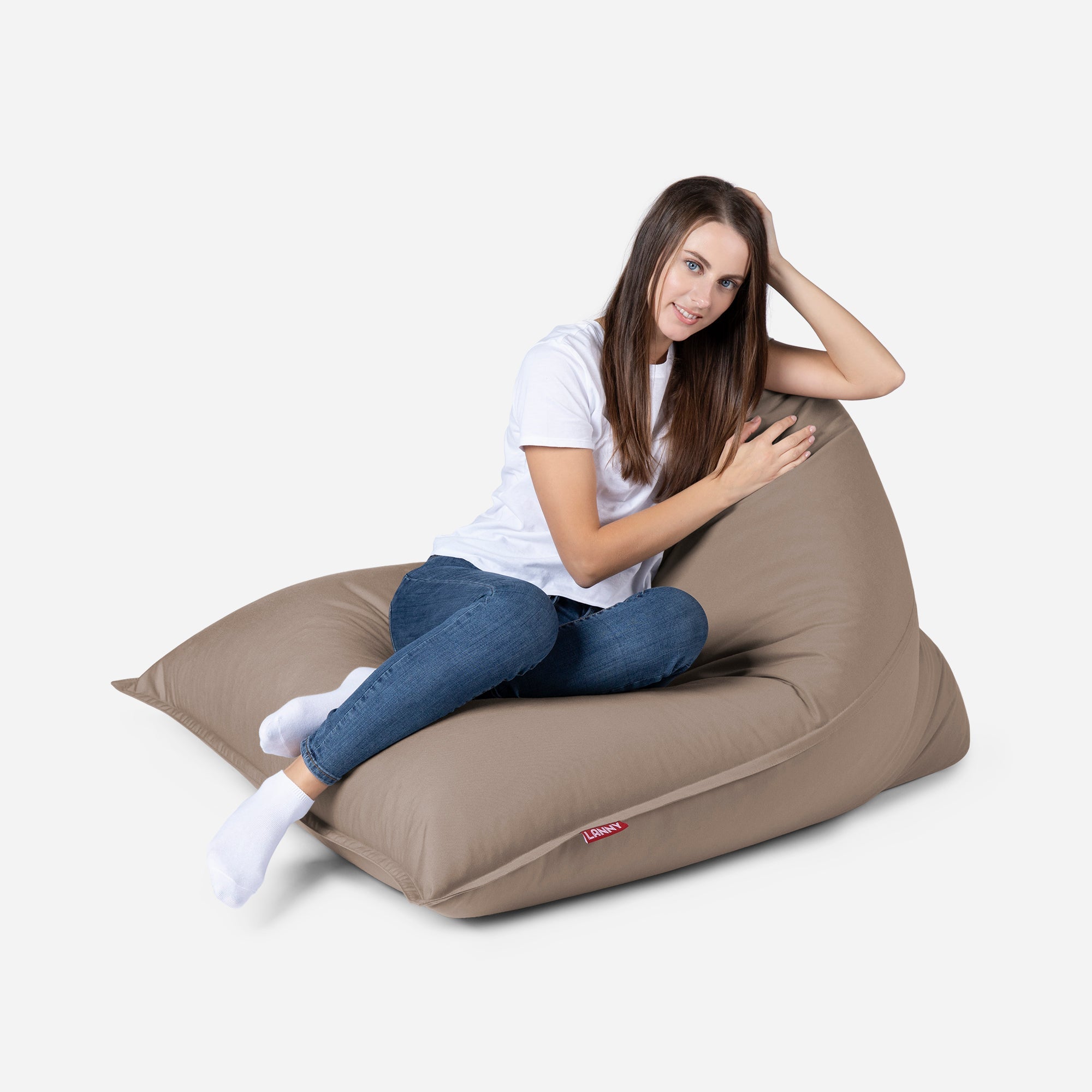 Sloppy Mini Outdoor Cappuccino Bean Bag - Lanny Beanbag - Bean Bag Chairs