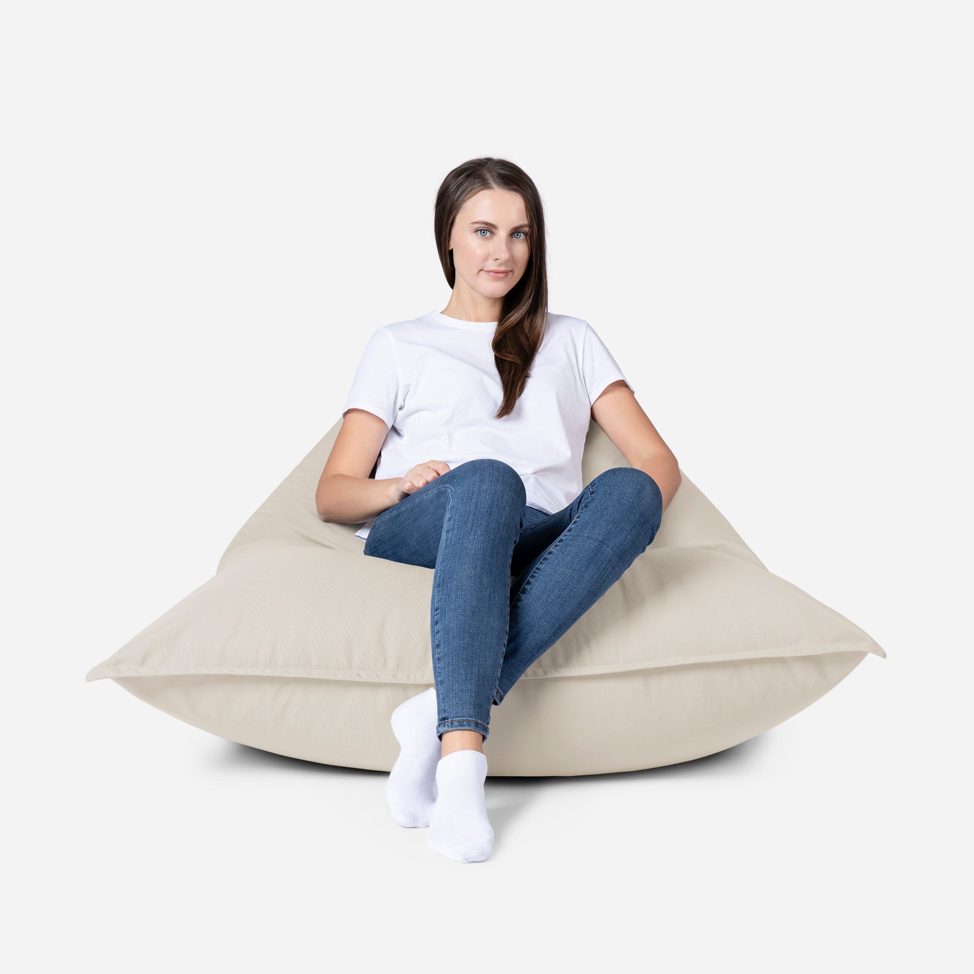 Sloppy Mini Outdoor Crema Bean Bag - Lanny Beanbag - Bean Bag Chairs