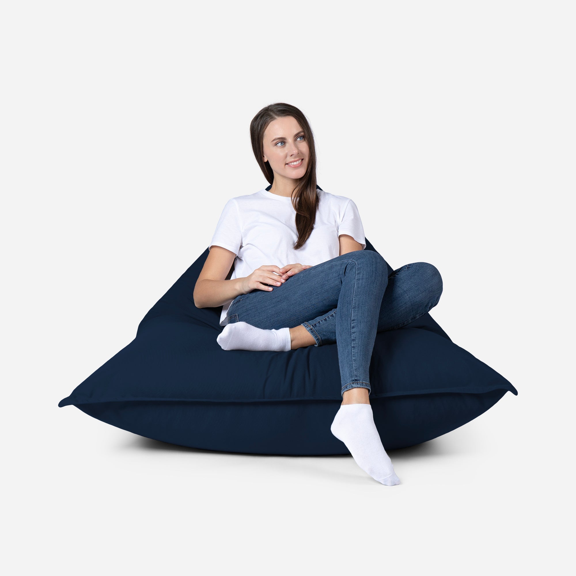 Sloppy Mini Outdoor Denim Bean Bag - Lanny Beanbag - Bean Bag Chairs