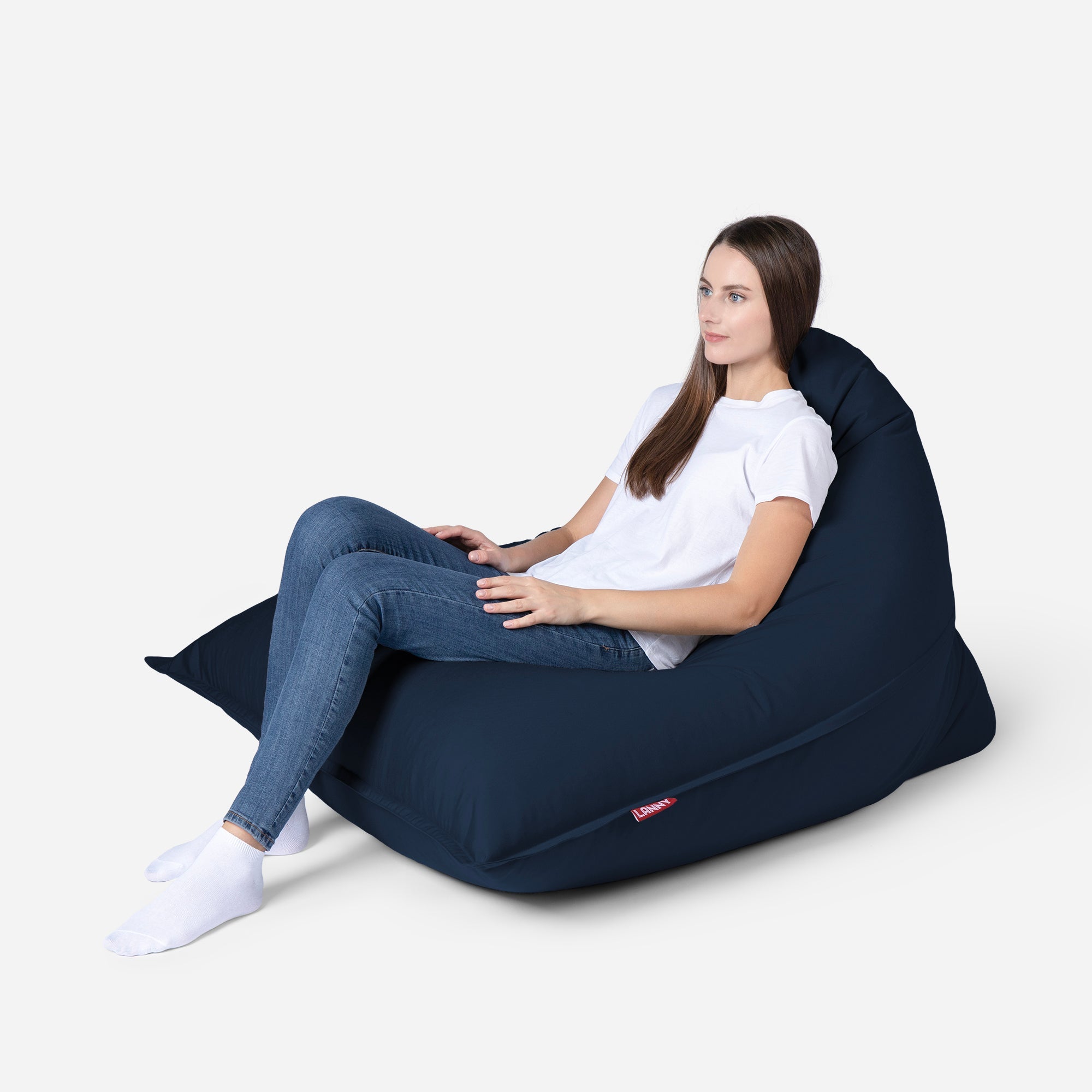 Sloppy Mini Outdoor Denim Bean Bag - Lanny Beanbag - Bean Bag Chairs
