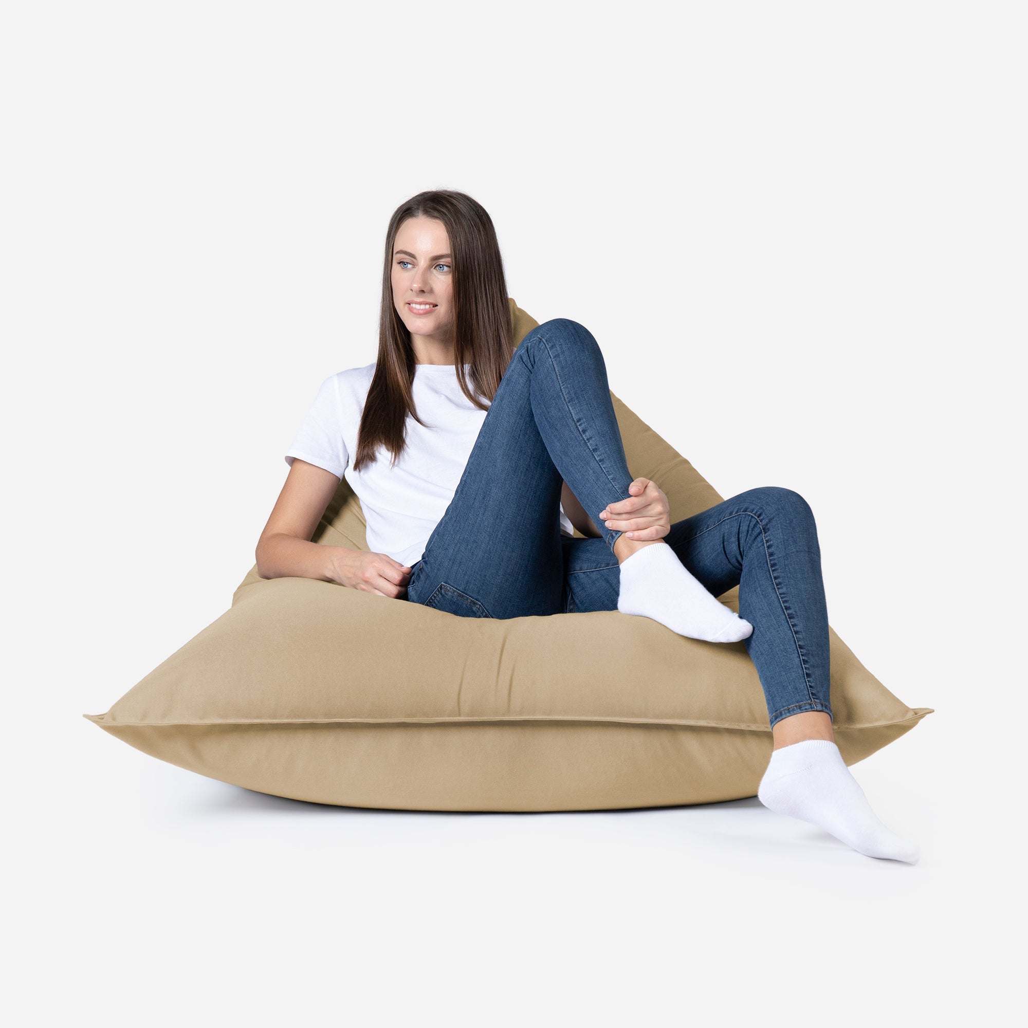 Sloppy Mini Outdoor Latte Bean Bag - Lanny Beanbag - Bean Bag Chairs