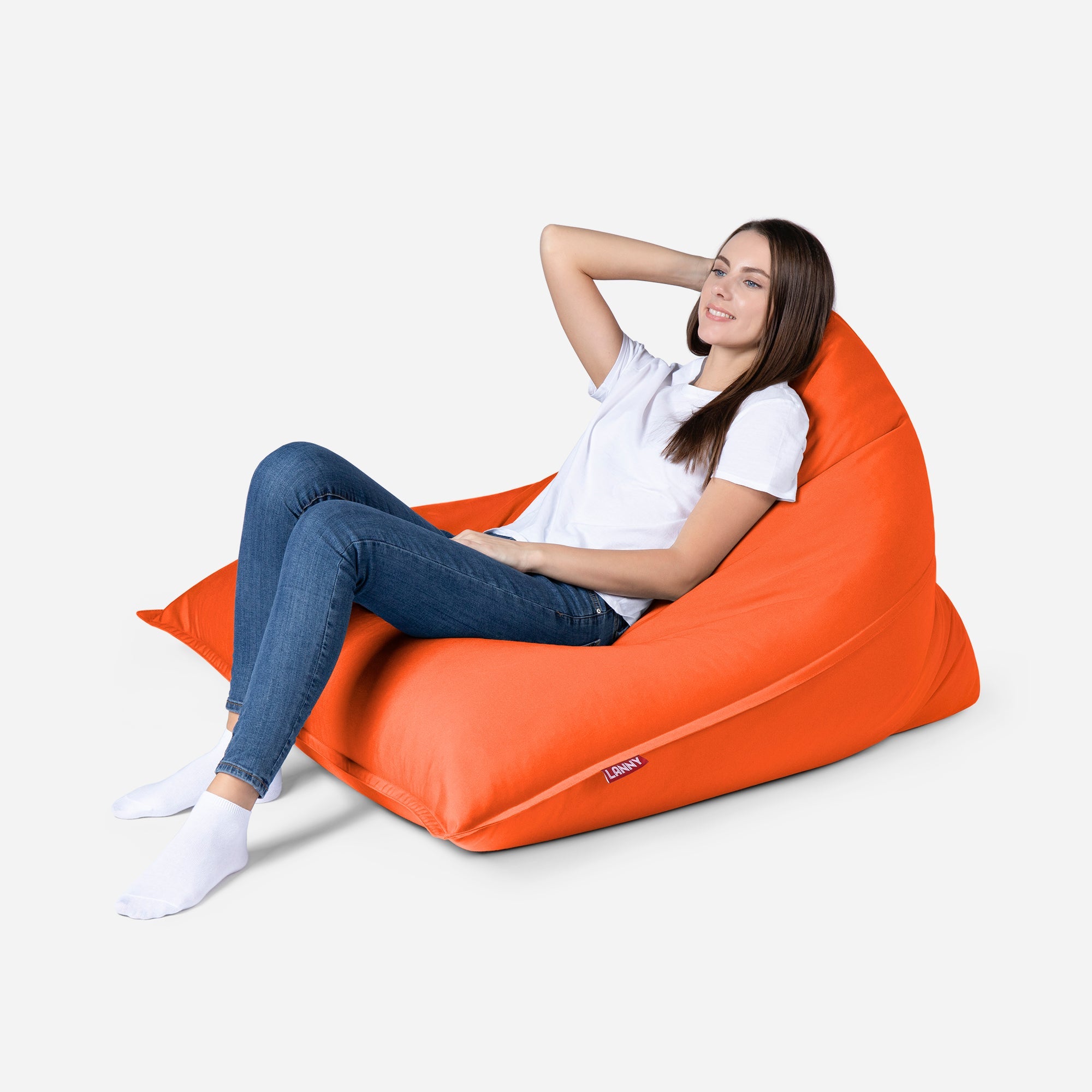 Sloppy Mini Outdoor Orange Bean Bag - Lanny Beanbag - Bean Bag Chairs