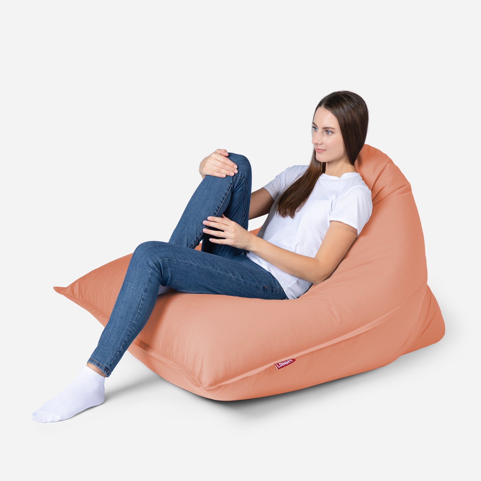 Sloppy Mini Outdoor Peach Bean Bag - Lanny Beanbag - Bean Bag Chairs