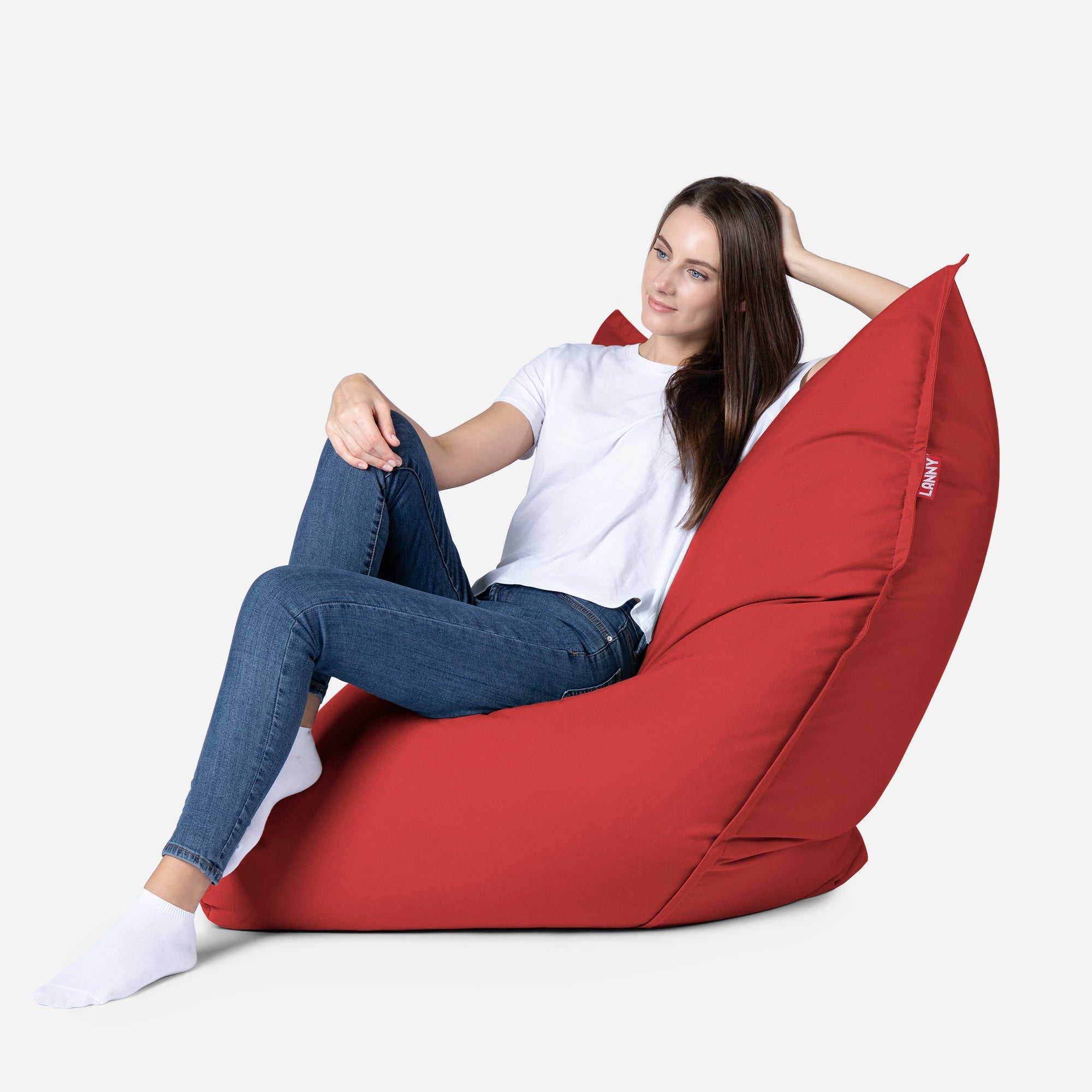 Sloppy Mini Outdoor Red Bean Bag - Lanny Beanbag - Bean Bag Chairs